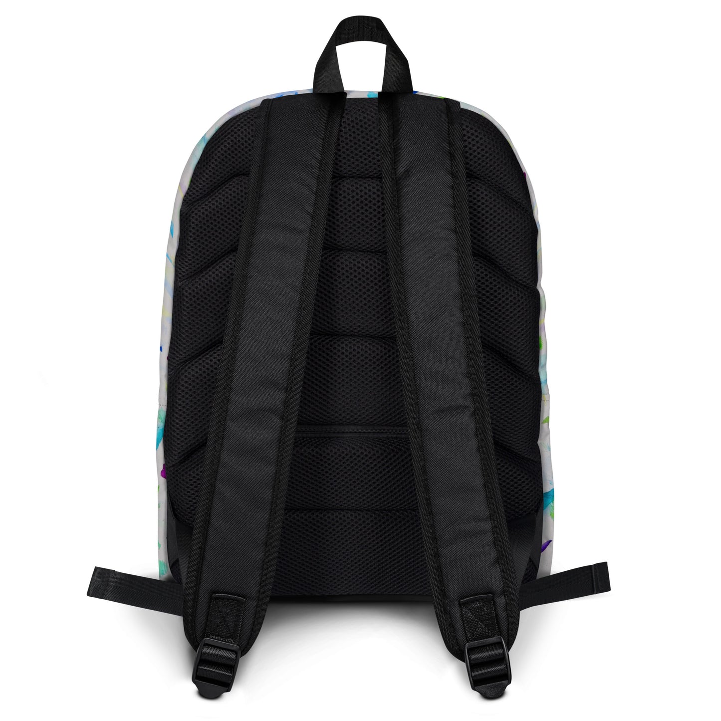 Stylish backpack featuring original artwork, with spacious compartments and durable construction—perfect for school, travel, work, or everyday use; combines function with artistic flair.