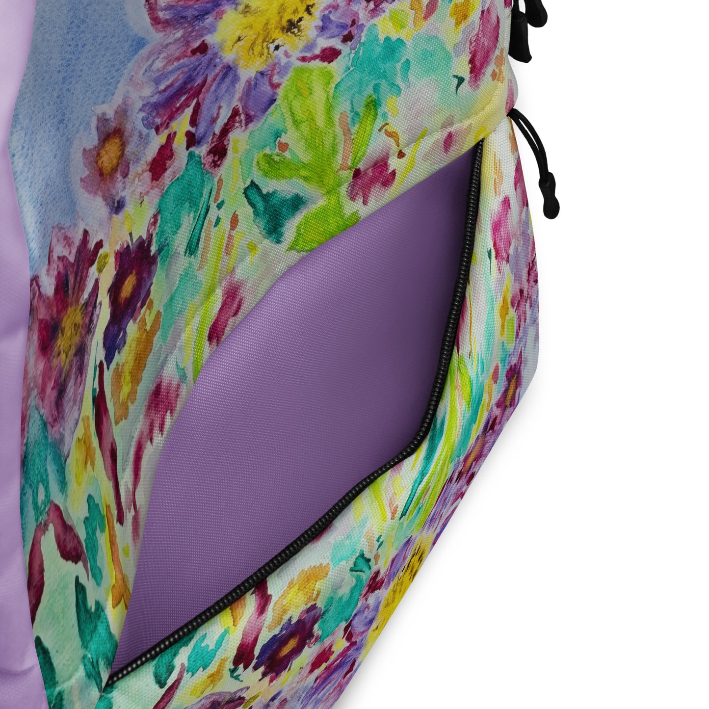 Stylish backpack featuring original artwork, with spacious compartments and durable construction—perfect for school, travel, work, or everyday use; combines function with artistic flair.