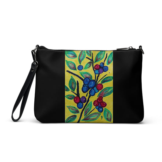 Stylish crossbody bag featuring original artwork—compact, lightweight, and designed for hands-free convenience; perfect for everyday use, travel, or festivals with artistic flair and functional storage.