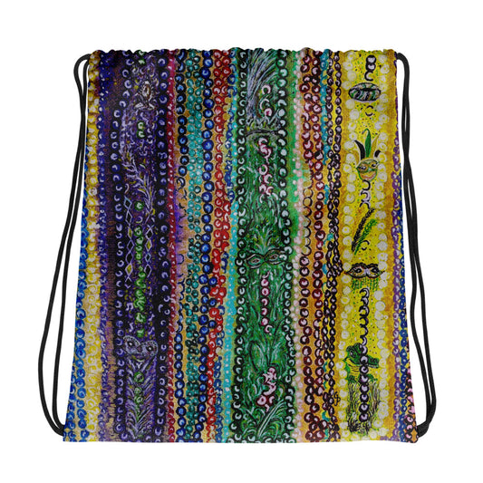 Lightweight drawstring bag featuring original artwork—perfect for gym, sports, travel, or daily errands; durable, compact, and stylish for art lovers on the go.