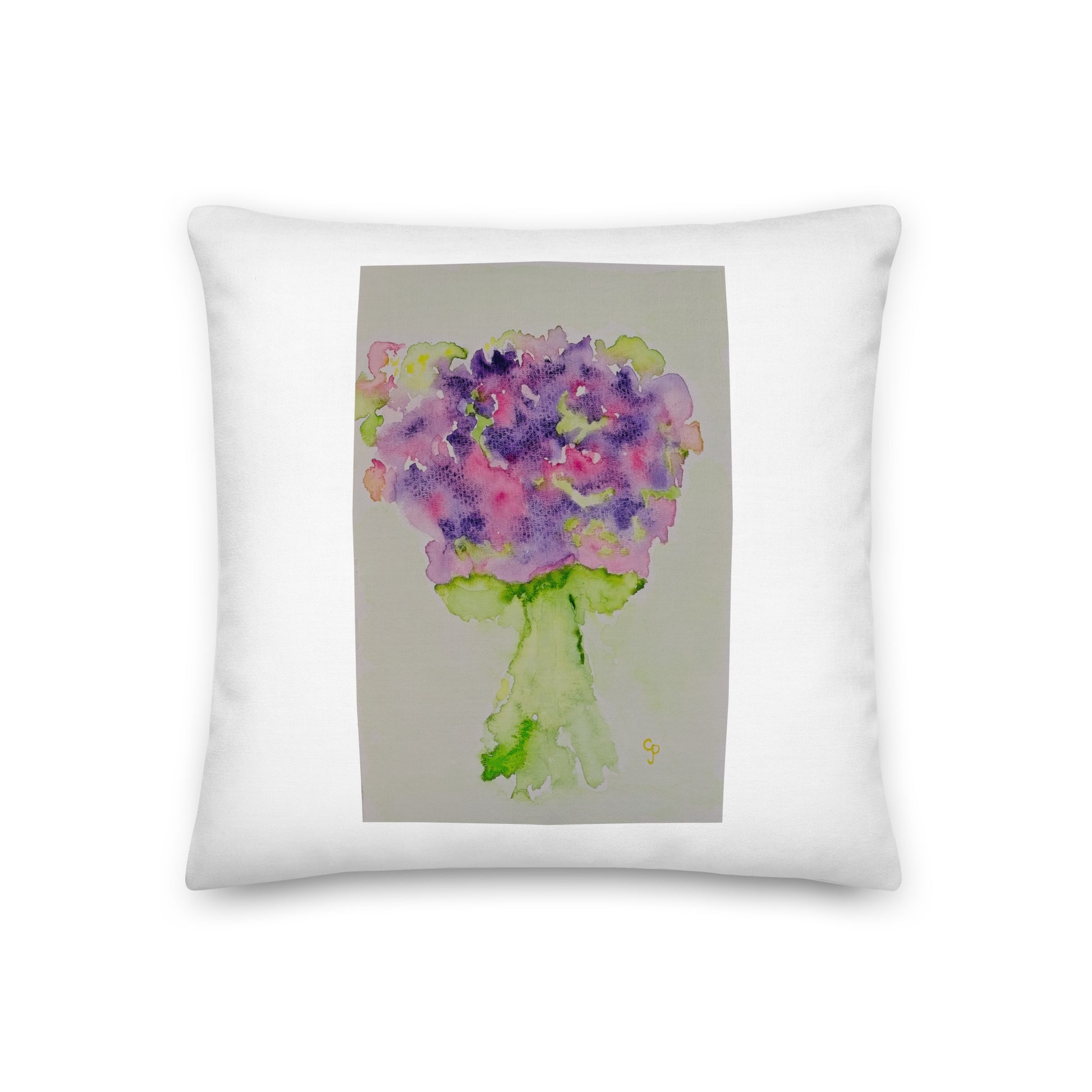 Decorative pillow featuring original artwork—plush, soft-touch fabric with a removable cover; perfect for enhancing living rooms, bedrooms, or cozy spaces with artistic home decor.