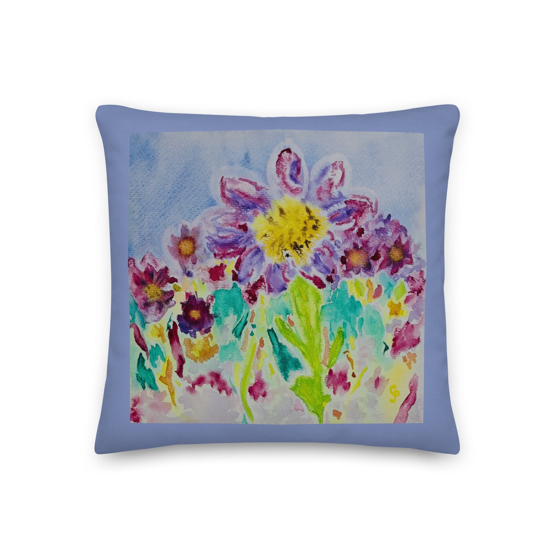 Decorative pillow featuring original artwork—plush, soft-touch fabric with a removable cover; perfect for enhancing living rooms, bedrooms, or cozy spaces with artistic home decor.