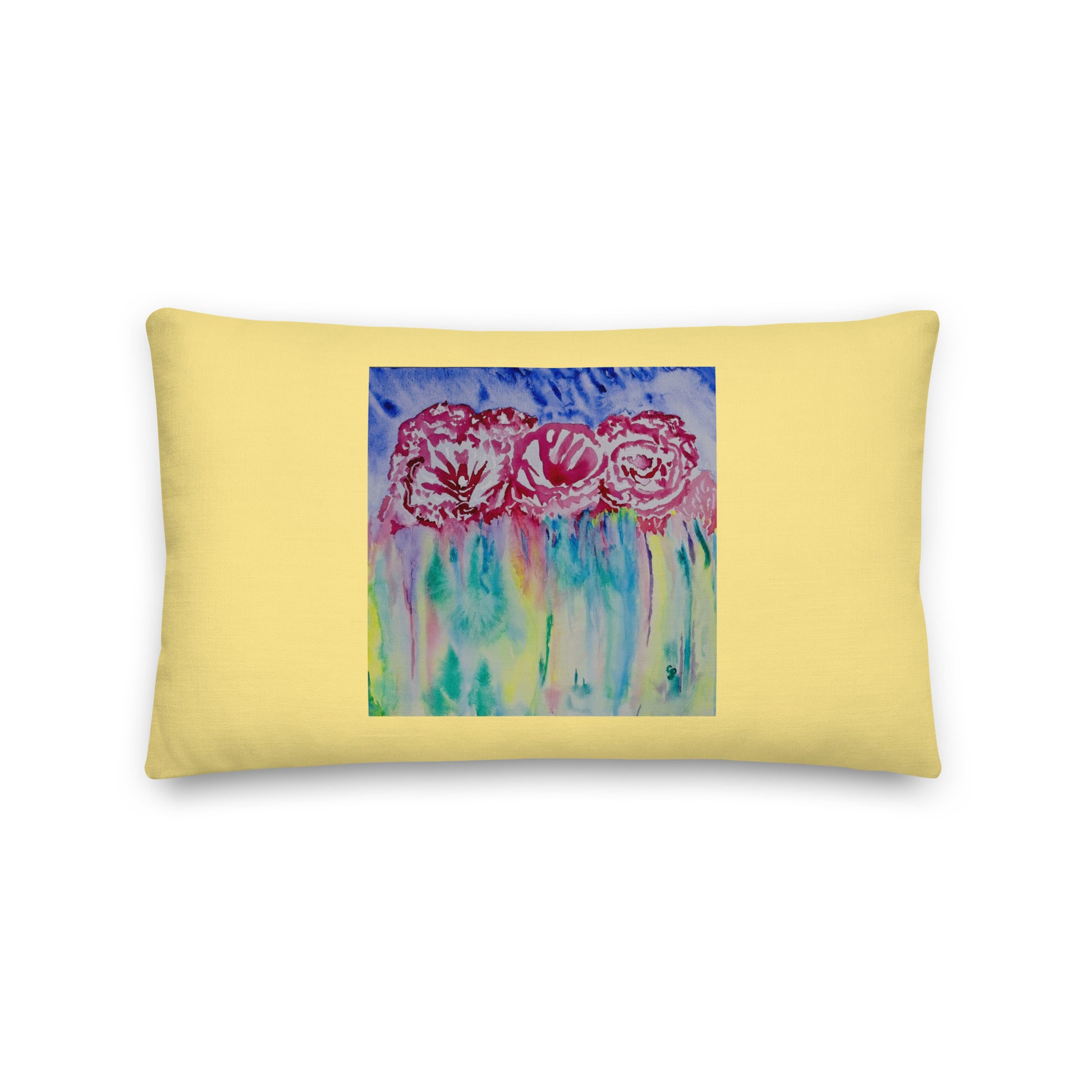 Premium decorative pillow featuring original artwork—plush, soft-touch fabric with a removable cover; perfect for enhancing living rooms, bedrooms, or cozy spaces with artistic home decor.