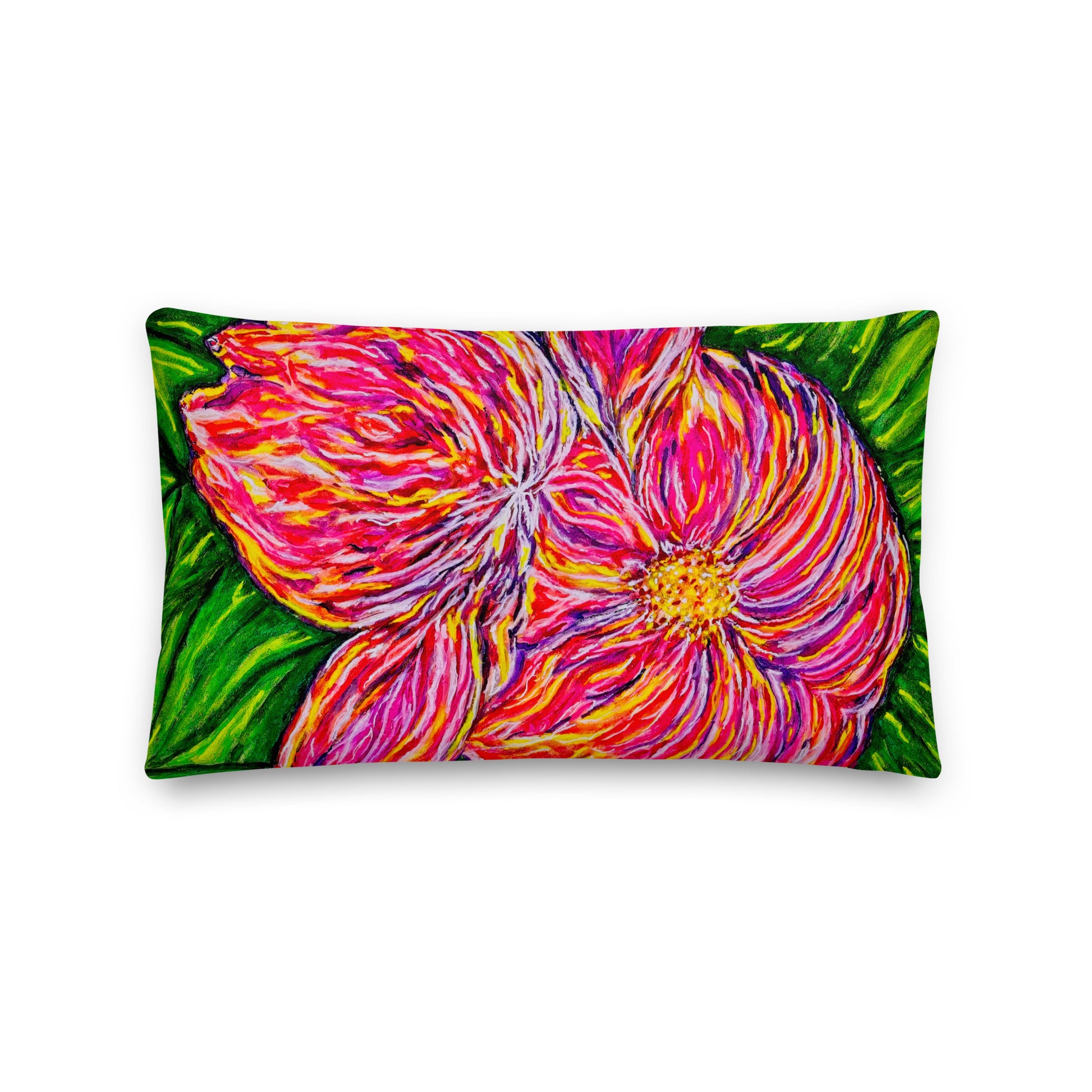 Decorative pillow featuring original artwork—plush, soft-touch fabric with a removable cover; perfect for enhancing living rooms, bedrooms, or cozy spaces with artistic home decor.