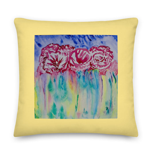 Premium decorative pillow featuring original artwork—plush, soft-touch fabric with a removable cover; perfect for enhancing living rooms, bedrooms, or cozy spaces with artistic home decor.