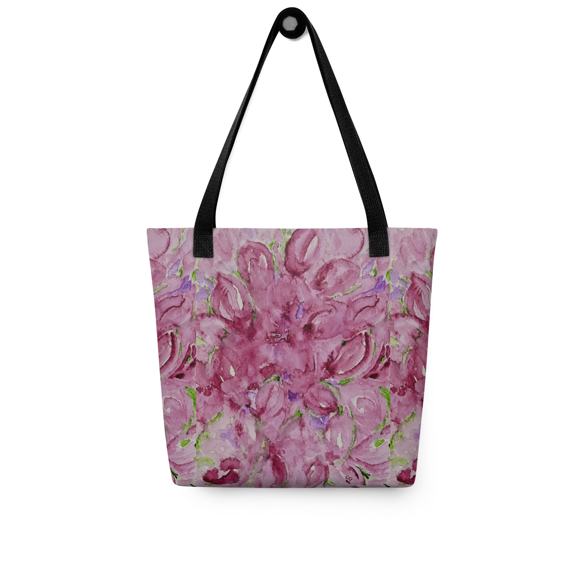 Floral tote bag with pink flowers