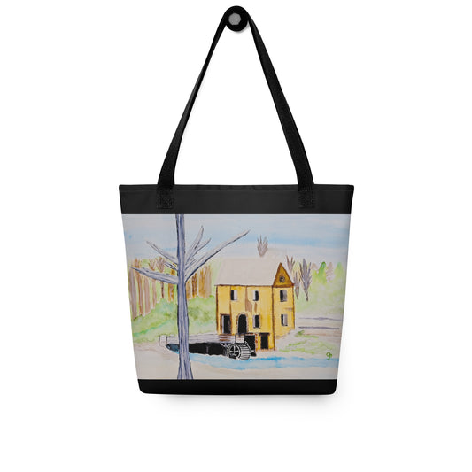 Tote bag with original watercolor artwork, featuring a spacious interior, sturdy straps, and lightweight design—perfect for travel, overnight stays, or stylish carry-on use.