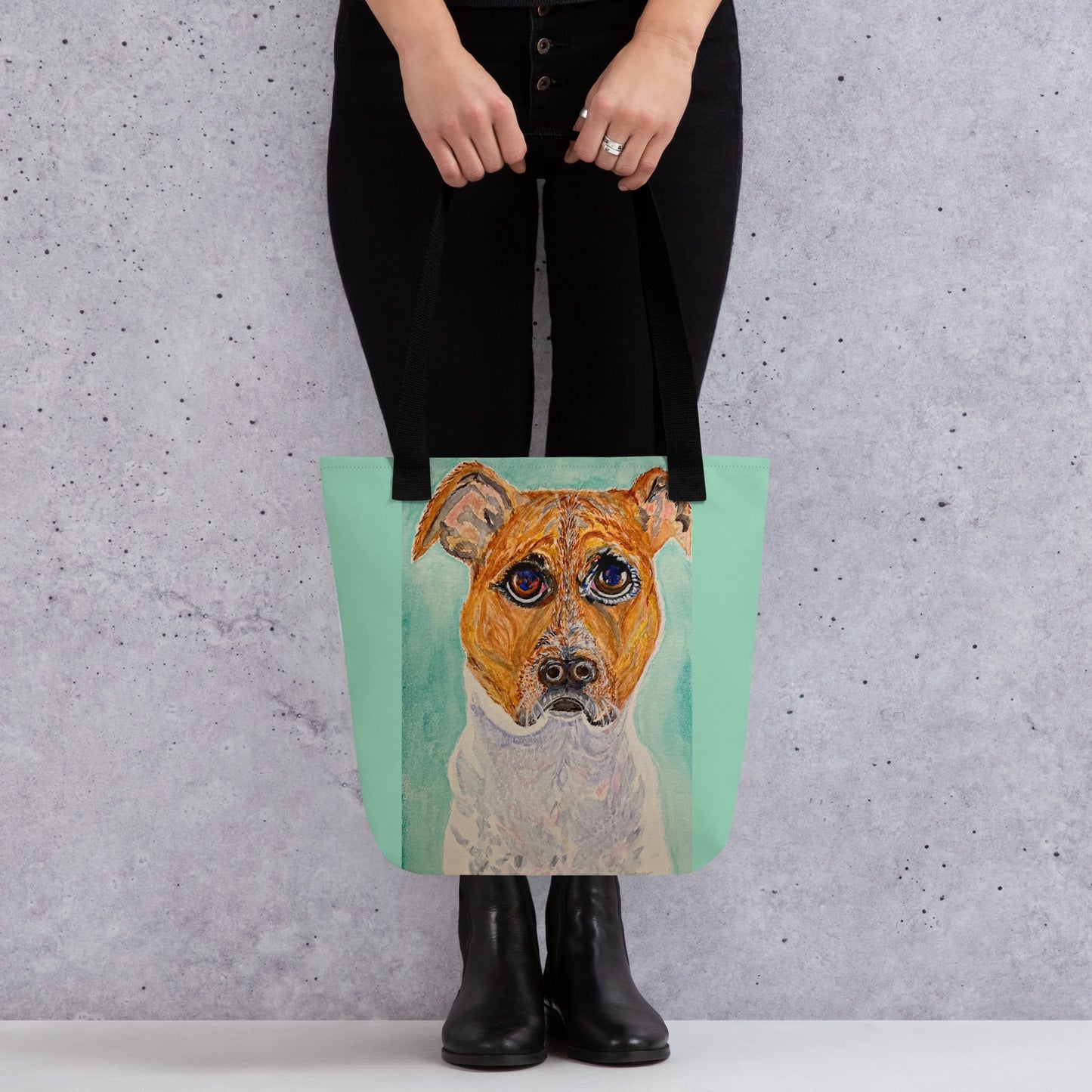 Tote bag with original watercolor artwork, featuring a spacious interior, sturdy straps, and lightweight design—perfect for travel, overnight stays, or stylish carry-on use.