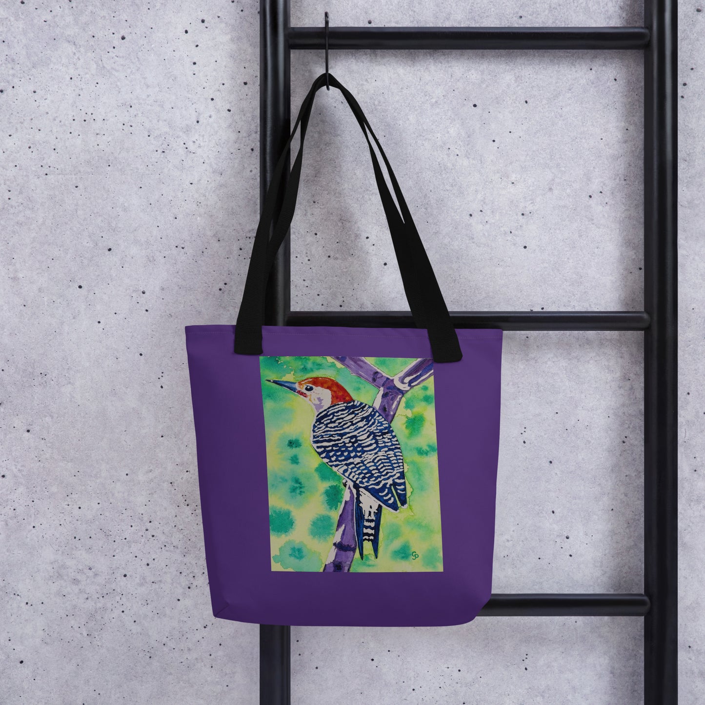 Tote bag with original watercolor artwork, featuring a spacious interior, sturdy straps, and lightweight design—perfect for travel, overnight stays, or stylish carry-on use.