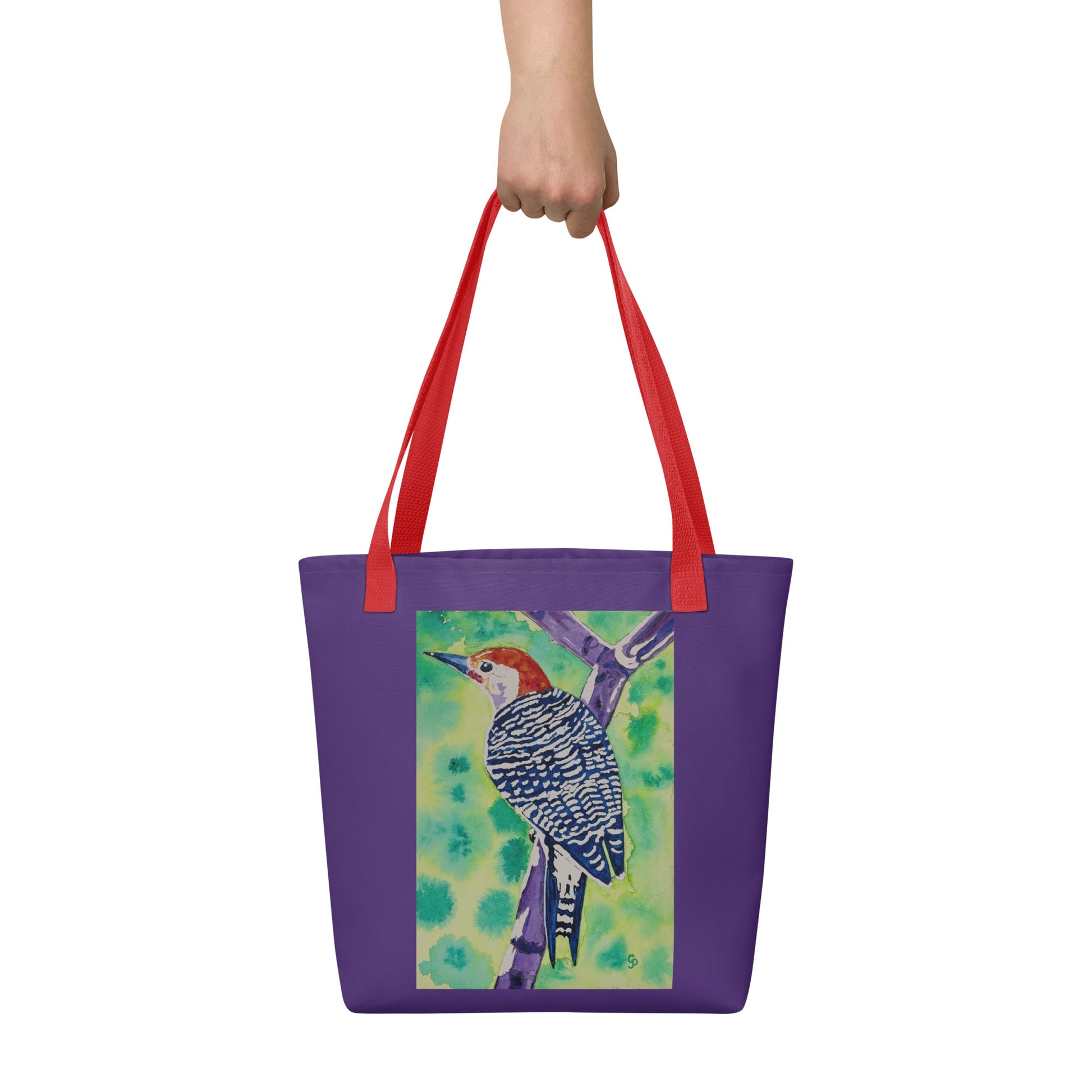 Tote bag with original watercolor artwork, featuring a spacious interior, sturdy straps, and lightweight design—perfect for travel, overnight stays, or stylish carry-on use.
