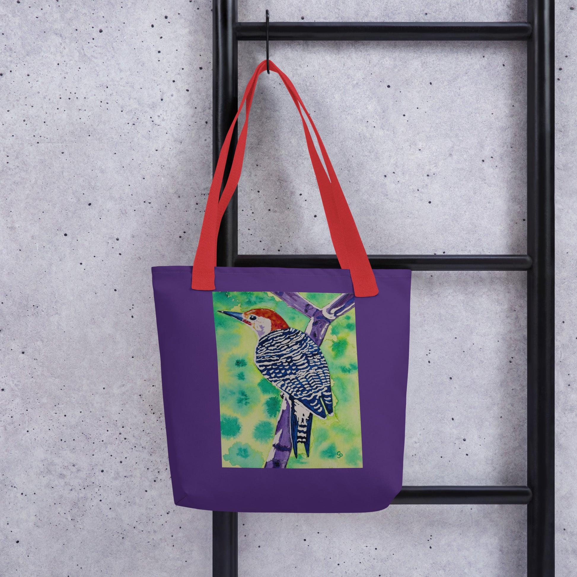 Tote bag with original watercolor artwork, featuring a spacious interior, sturdy straps, and lightweight design—perfect for travel, overnight stays, or stylish carry-on use.