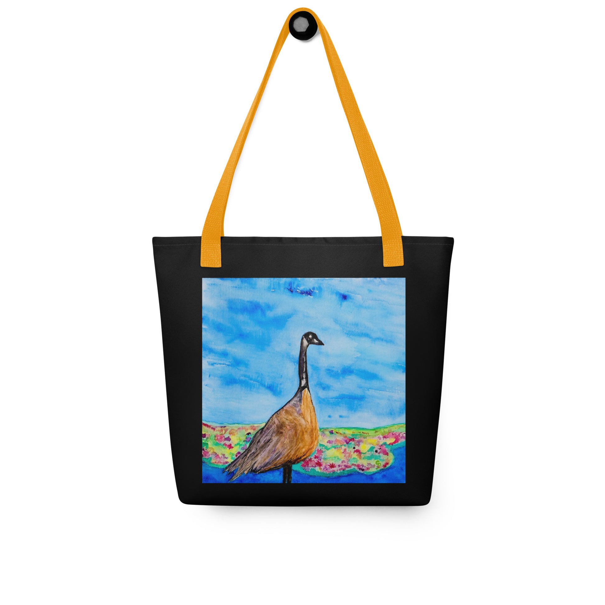 Tote bag with original watercolor artwork, featuring a spacious interior, sturdy straps, and lightweight design—perfect for travel, overnight stays, or stylish carry-on use.