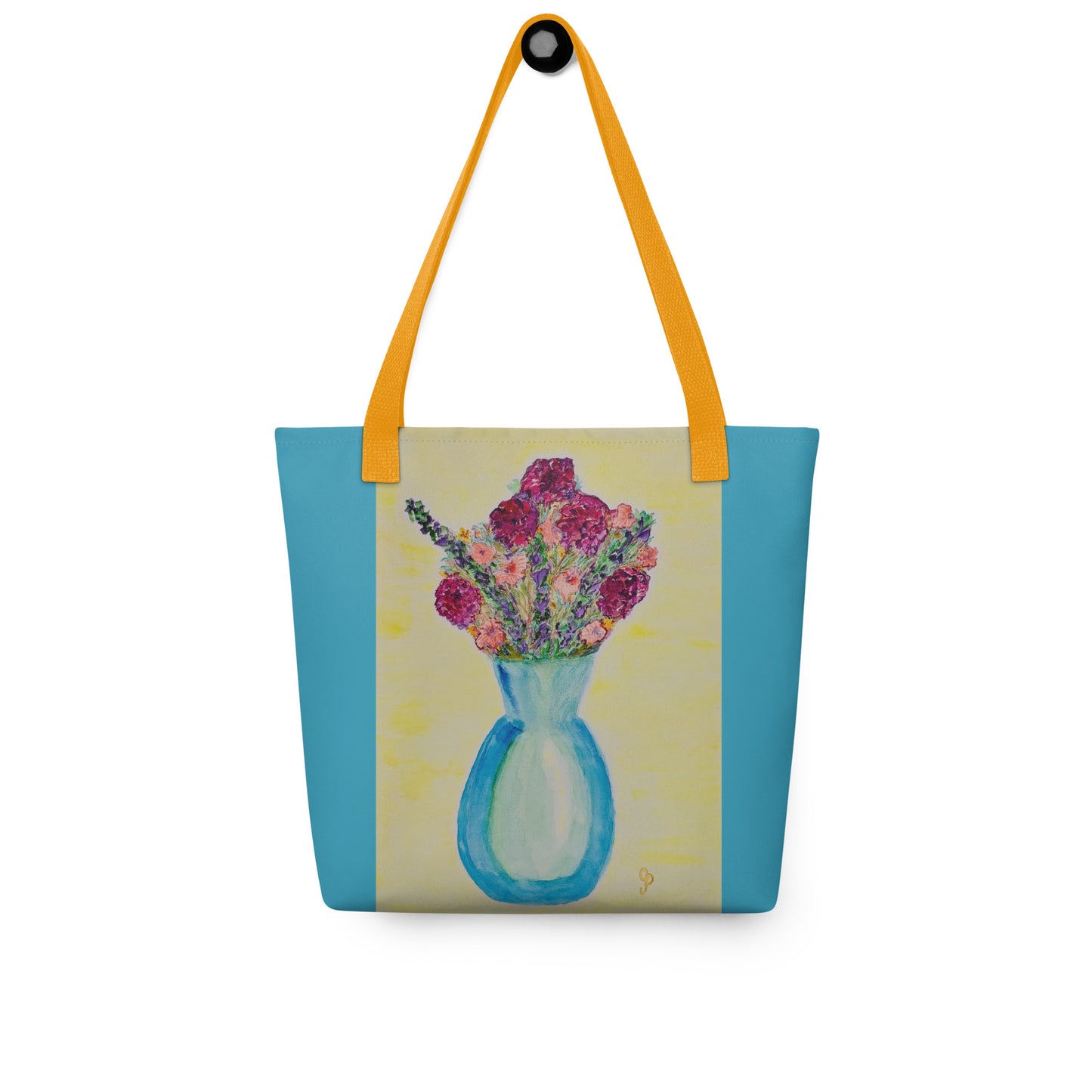 Tote bag with original watercolor artwork, featuring a spacious interior, sturdy straps, and lightweight design—perfect for travel, overnight stays, or stylish carry-on use.