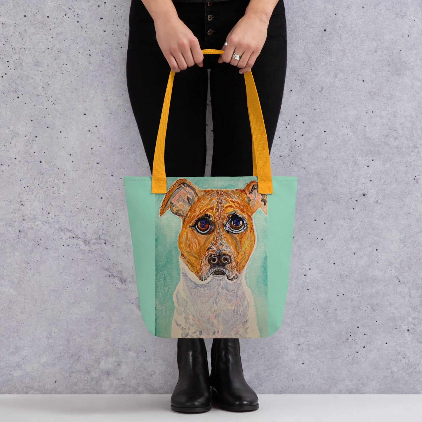 Tote bag with original watercolor artwork, featuring a spacious interior, sturdy straps, and lightweight design—perfect for travel, overnight stays, or stylish carry-on use.