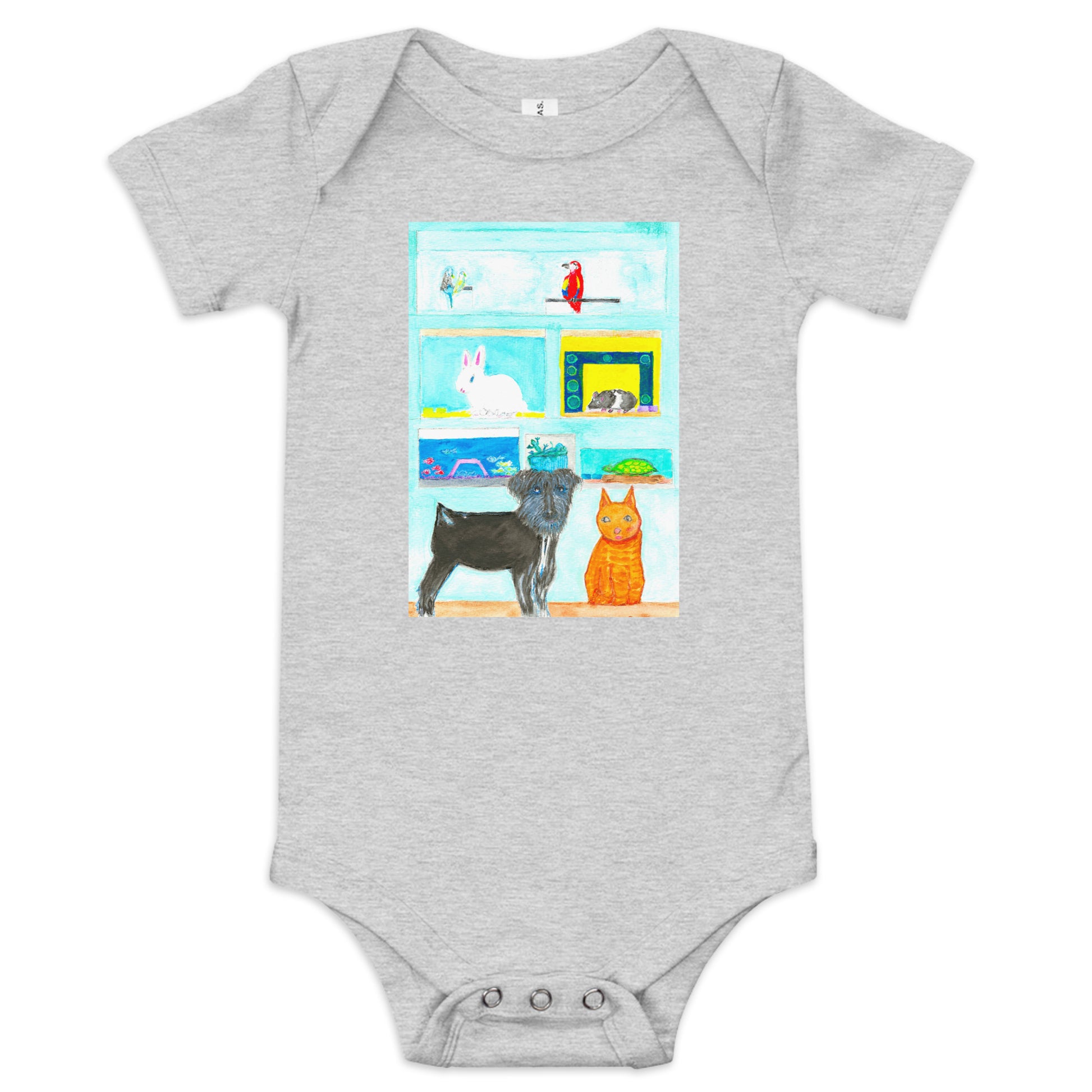 Bella + Canvas unisex short sleeve onesie featuring original artwork—super soft, lightweight, and breathable; perfect for casual wear, layering, or gifting with artistic style and comfort.