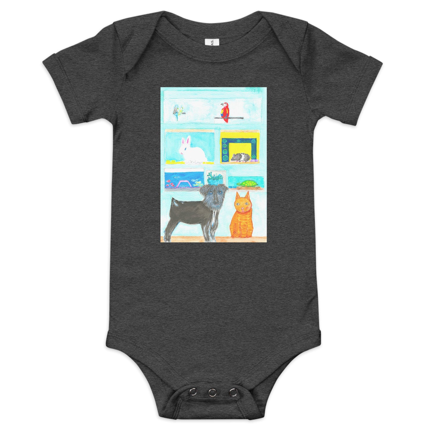 Bella + Canvas unisex short sleeve onesie featuring original artwork—super soft, lightweight, and breathable; perfect for casual wear, layering, or gifting with artistic style and comfort.
