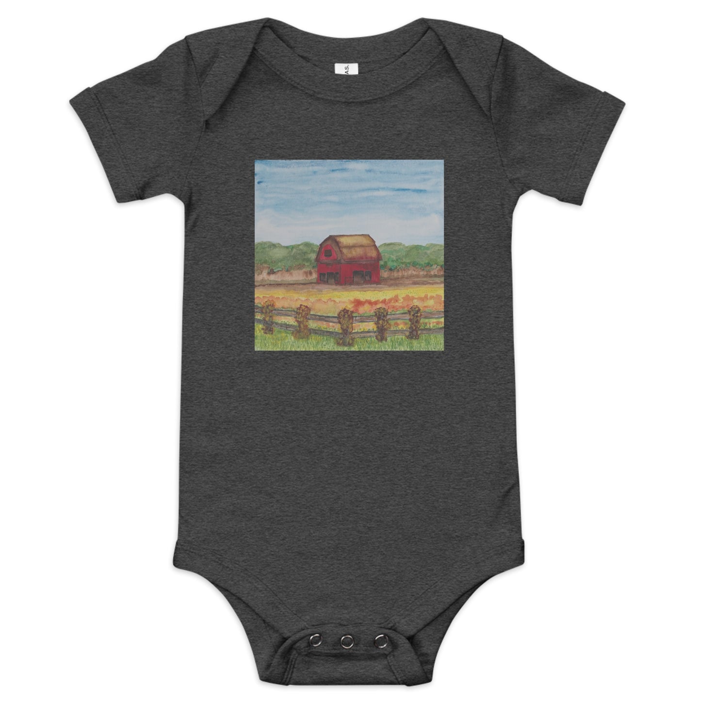 Bella + Canvas unisex short sleeve onesie featuring original artwork—super soft, lightweight, and breathable; perfect for casual wear, layering, or gifting with artistic style and comfort.