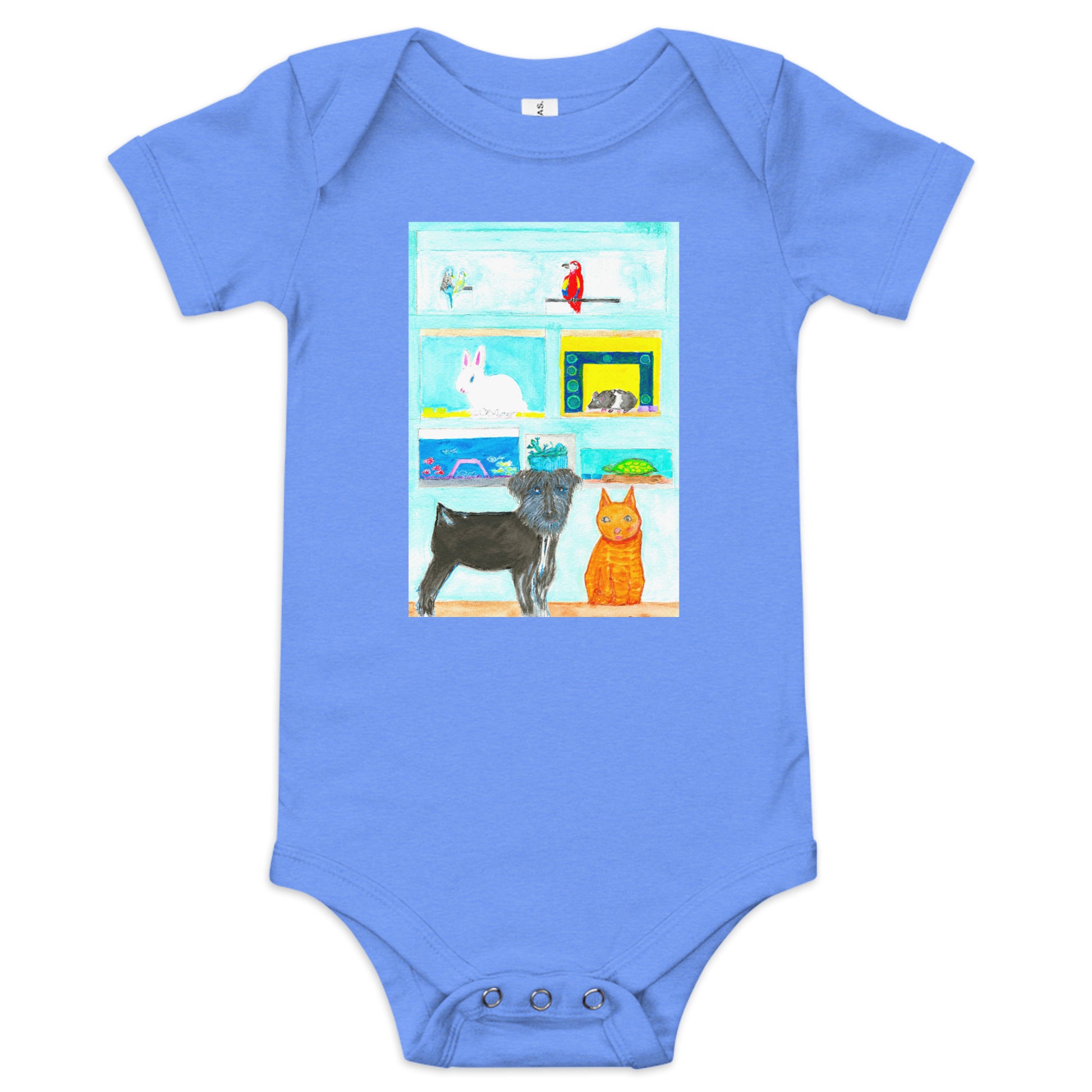 Bella + Canvas unisex short sleeve onesie featuring original artwork—super soft, lightweight, and breathable; perfect for casual wear, layering, or gifting with artistic style and comfort.
