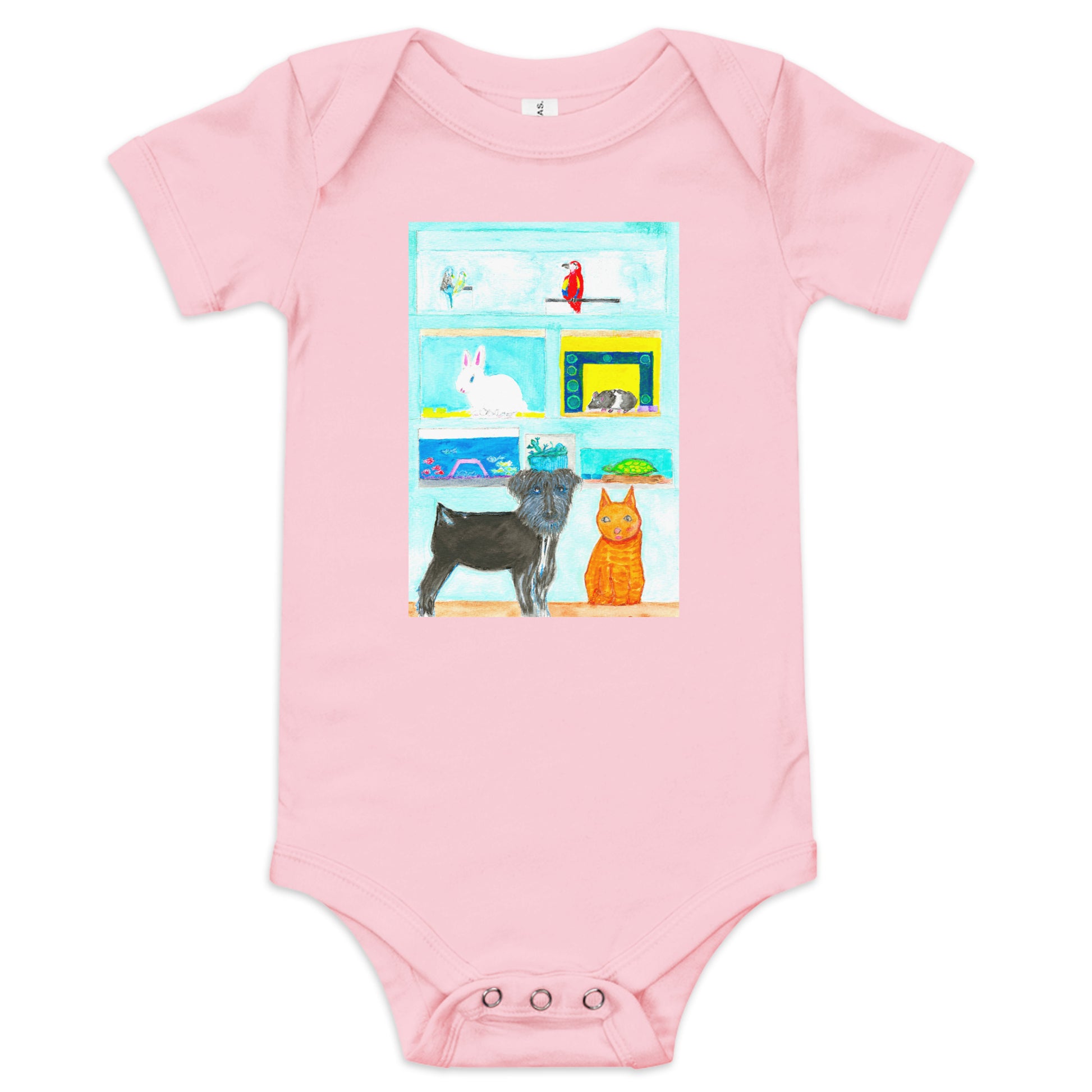 Bella + Canvas unisex short sleeve onesie featuring original artwork—super soft, lightweight, and breathable; perfect for casual wear, layering, or gifting with artistic style and comfort.