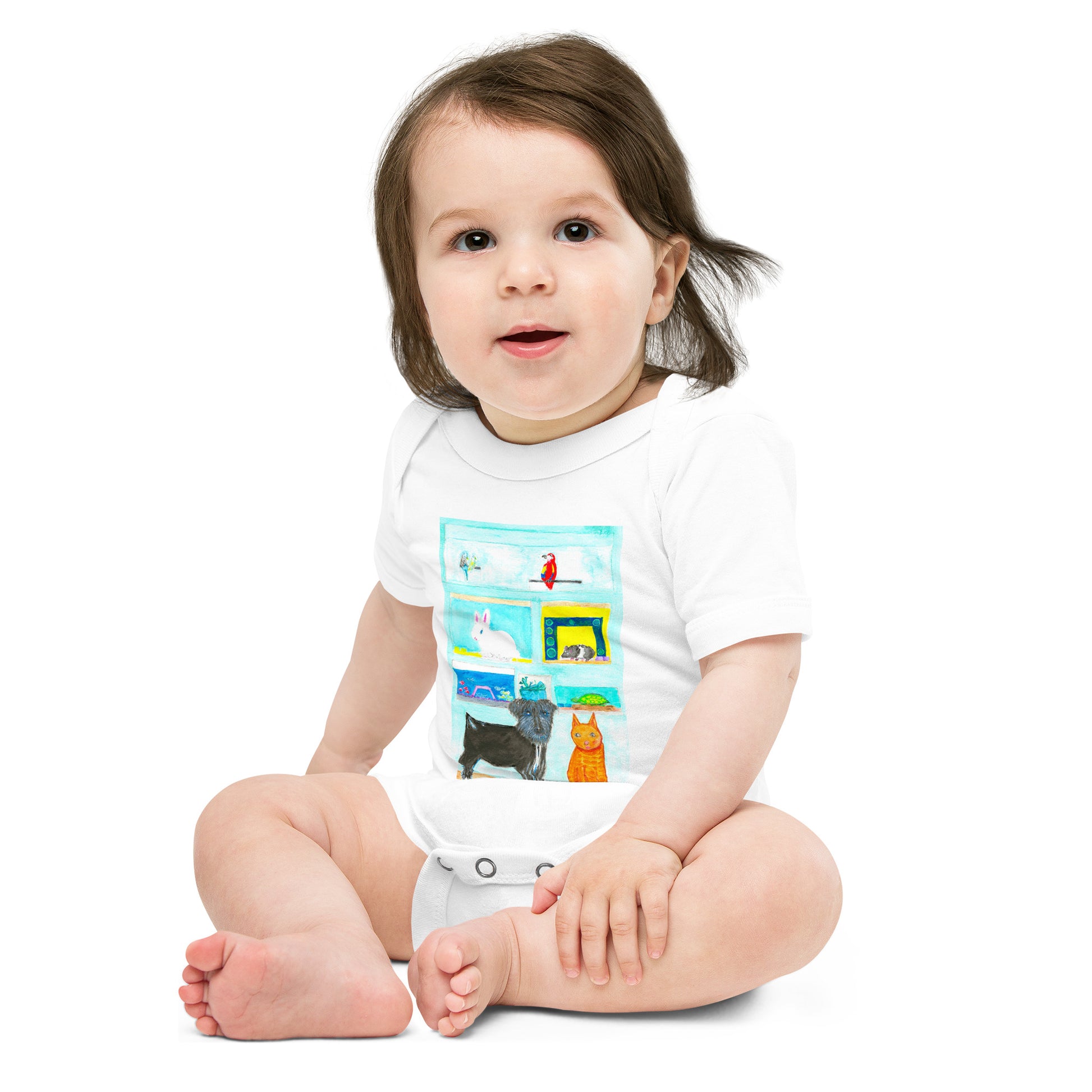 Bella + Canvas unisex short sleeve onesie featuring original artwork—super soft, lightweight, and breathable; perfect for casual wear, layering, or gifting with artistic style and comfort.
