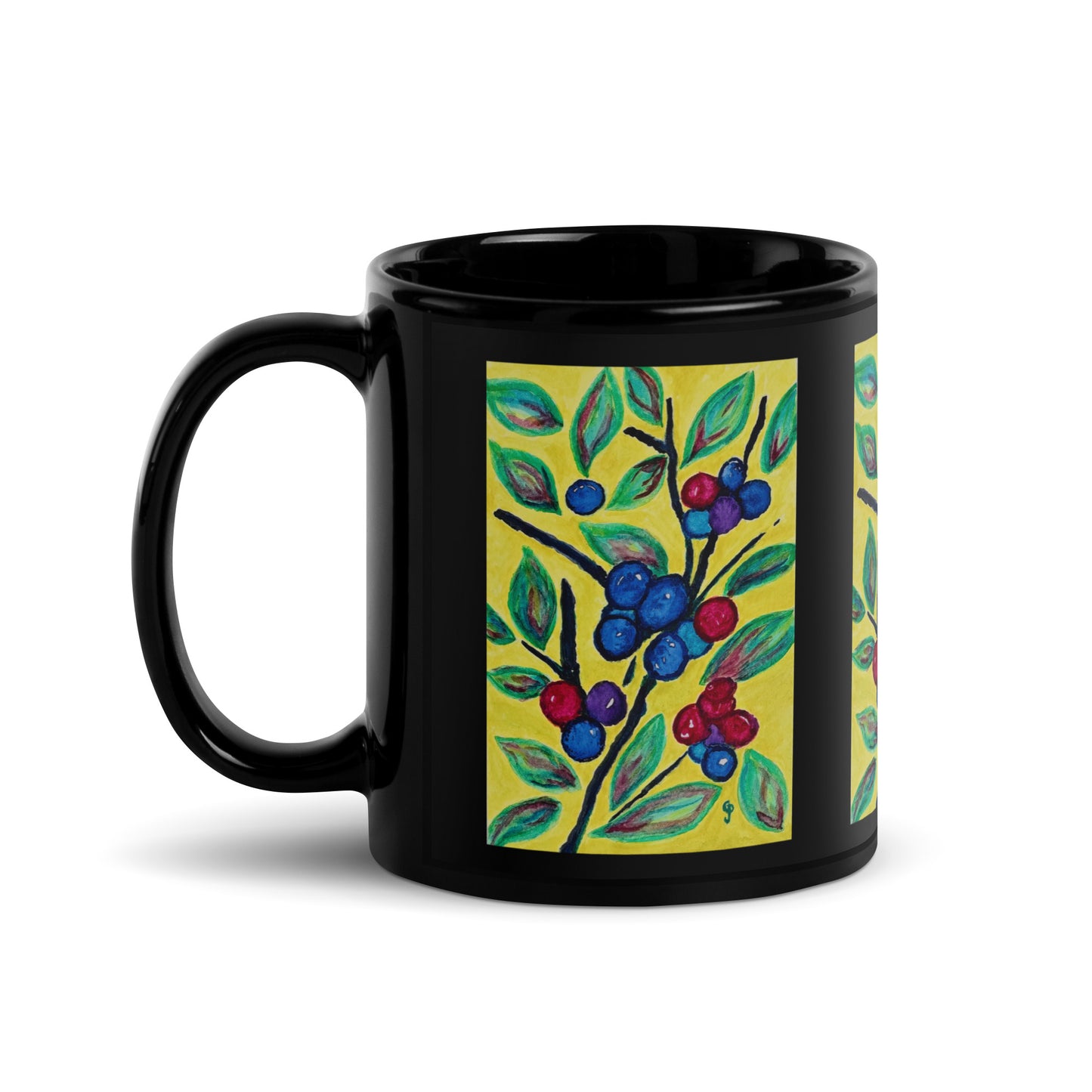 Ceramic mug featuring original artwork, perfect for coffee, tea, or hot cocoa—microwave and dishwasher safe, ideal for daily use, gifting, or adding artistic charm to your kitchen.