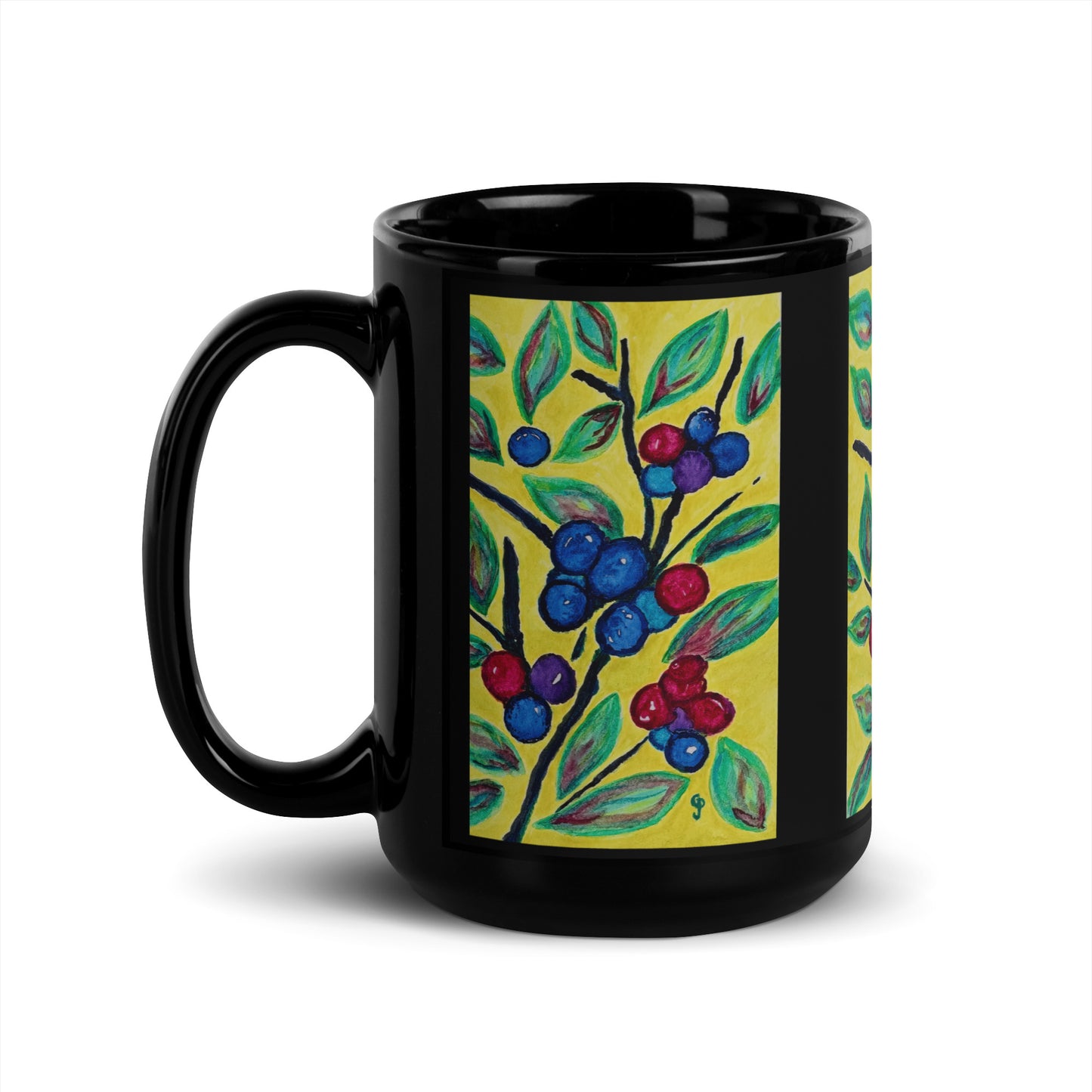 Ceramic mug featuring original artwork, perfect for coffee, tea, or hot cocoa—microwave and dishwasher safe, ideal for daily use, gifting, or adding artistic charm to your kitchen.