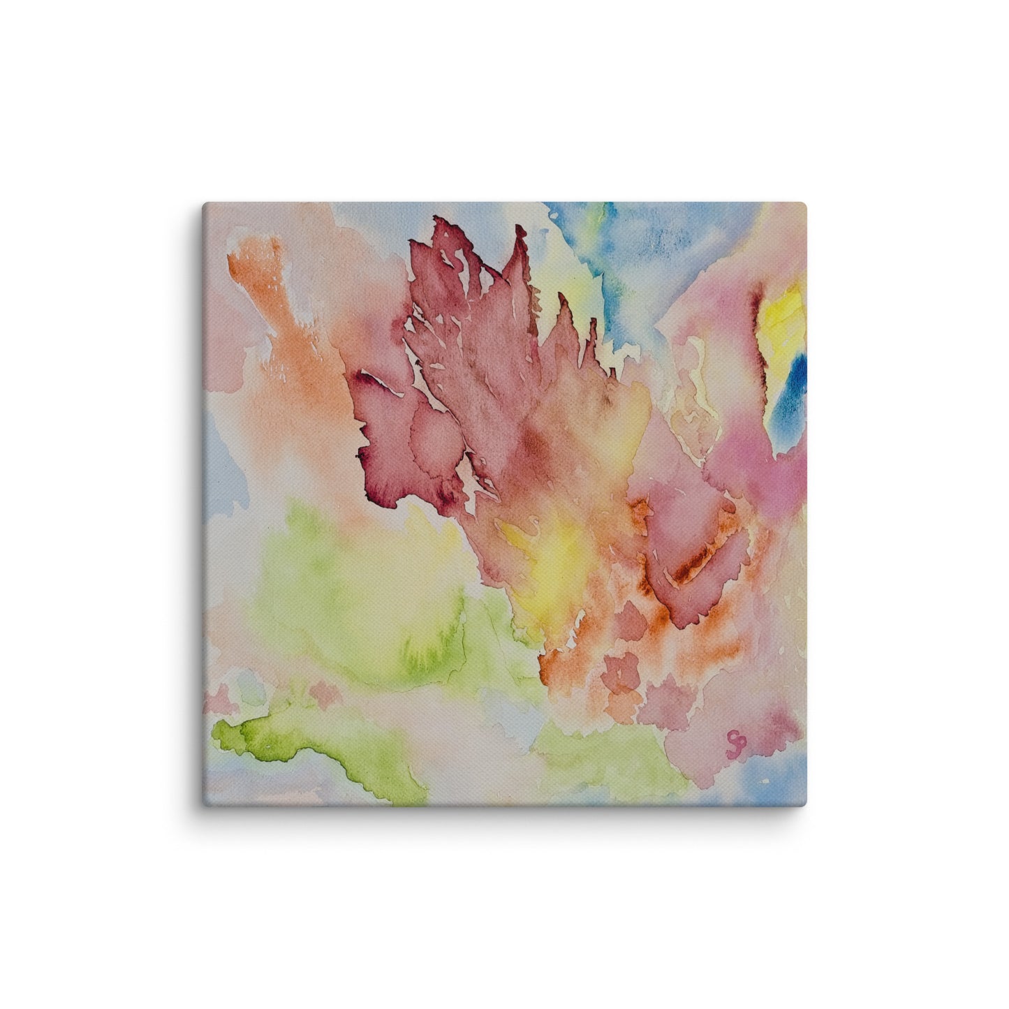 Canvas print with watercolor abstract design