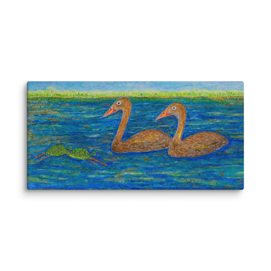 Original canvas wall art featuring watercolor art design, perfect for home decor, gallery walls, or office spaces—high-quality artwork that adds color, character, and creativity to any room.