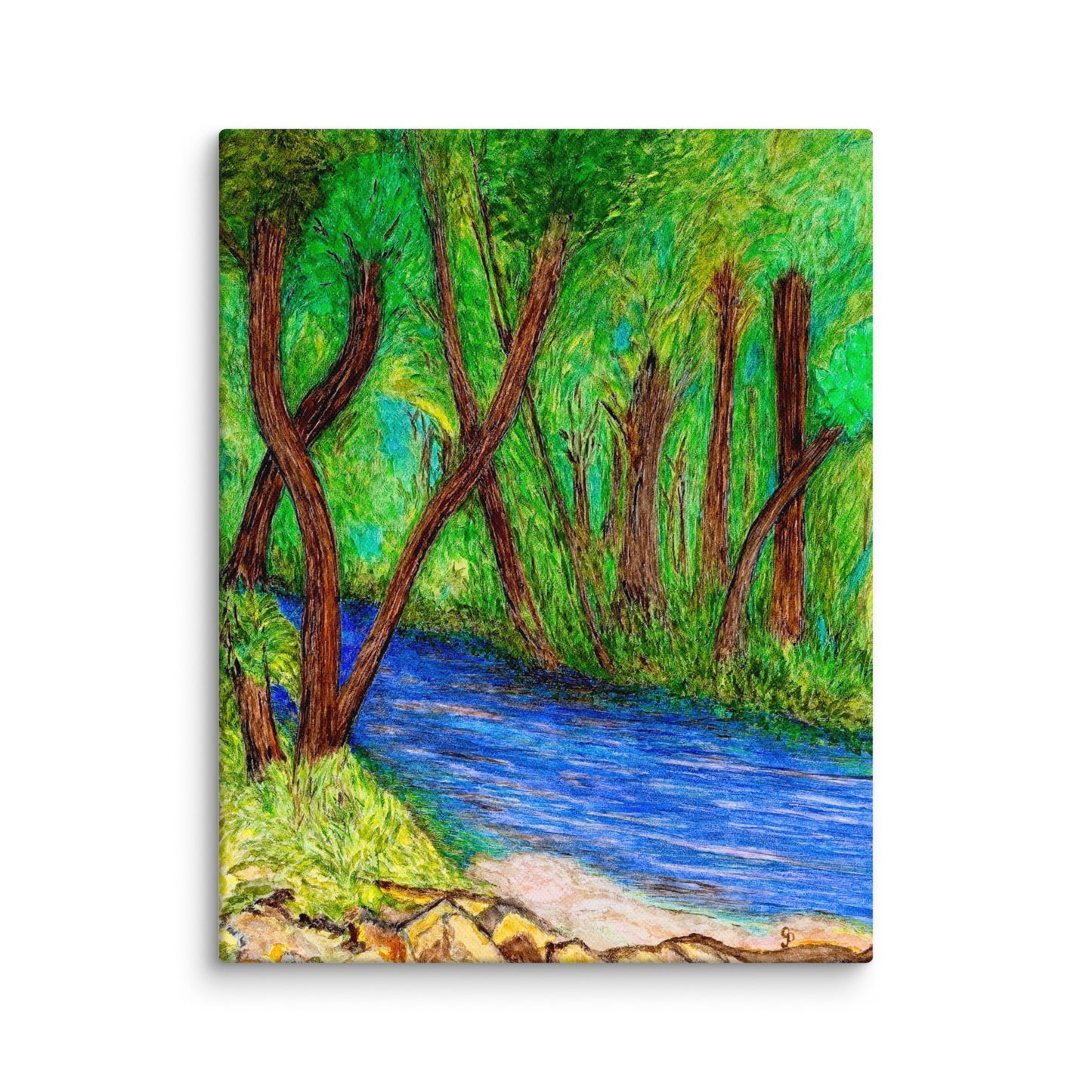 Original canvas wall art featuring watercolor art design, perfect for home decor, gallery walls, or office spaces—high-quality artwork that adds color, character, and creativity to any room.