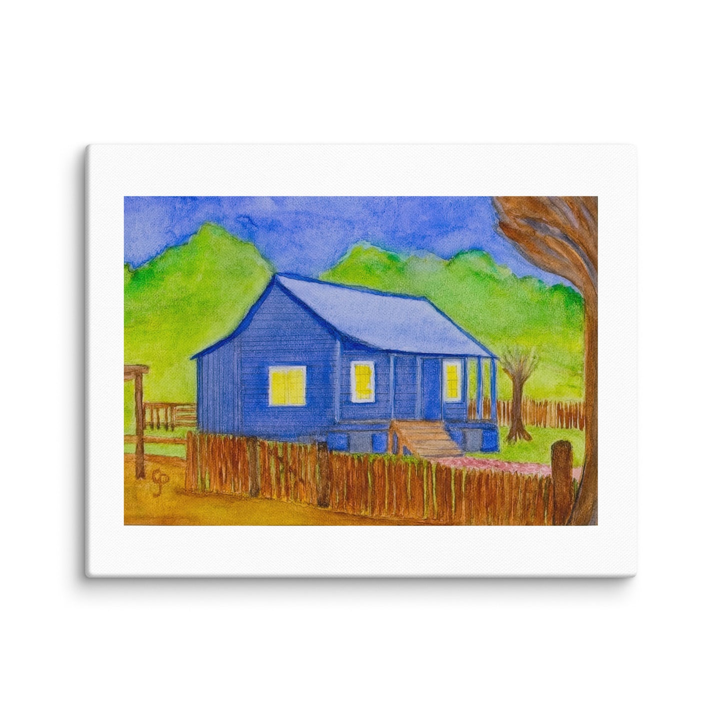 Original canvas wall art featuring watercolor art design, perfect for home decor, gallery walls, or office spaces—high-quality artwork that adds color, character, and creativity to any room.