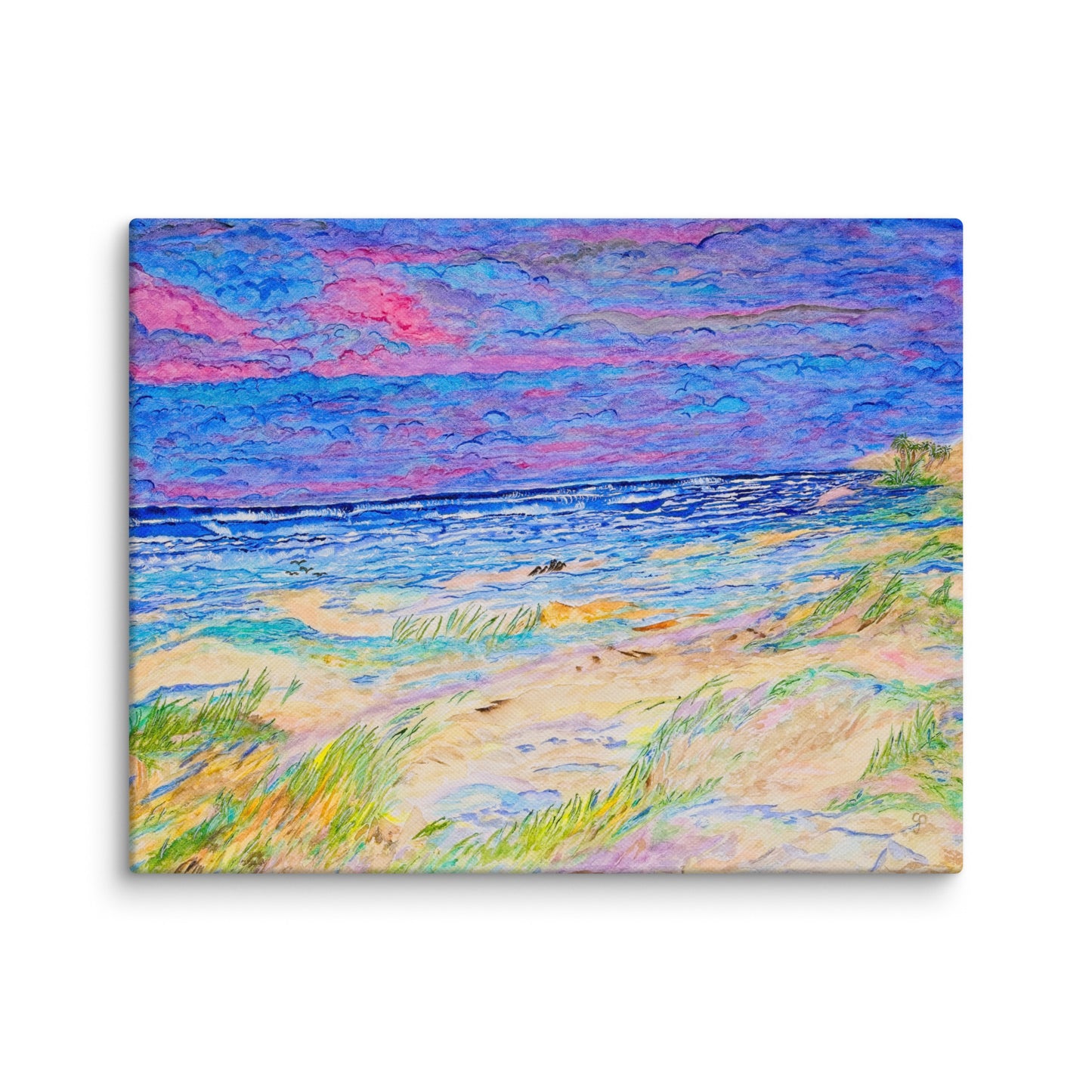 Original canvas wall art featuring watercolor art design, perfect for home decor, gallery walls, or office spaces—high-quality artwork that adds color, character, and creativity to any room.