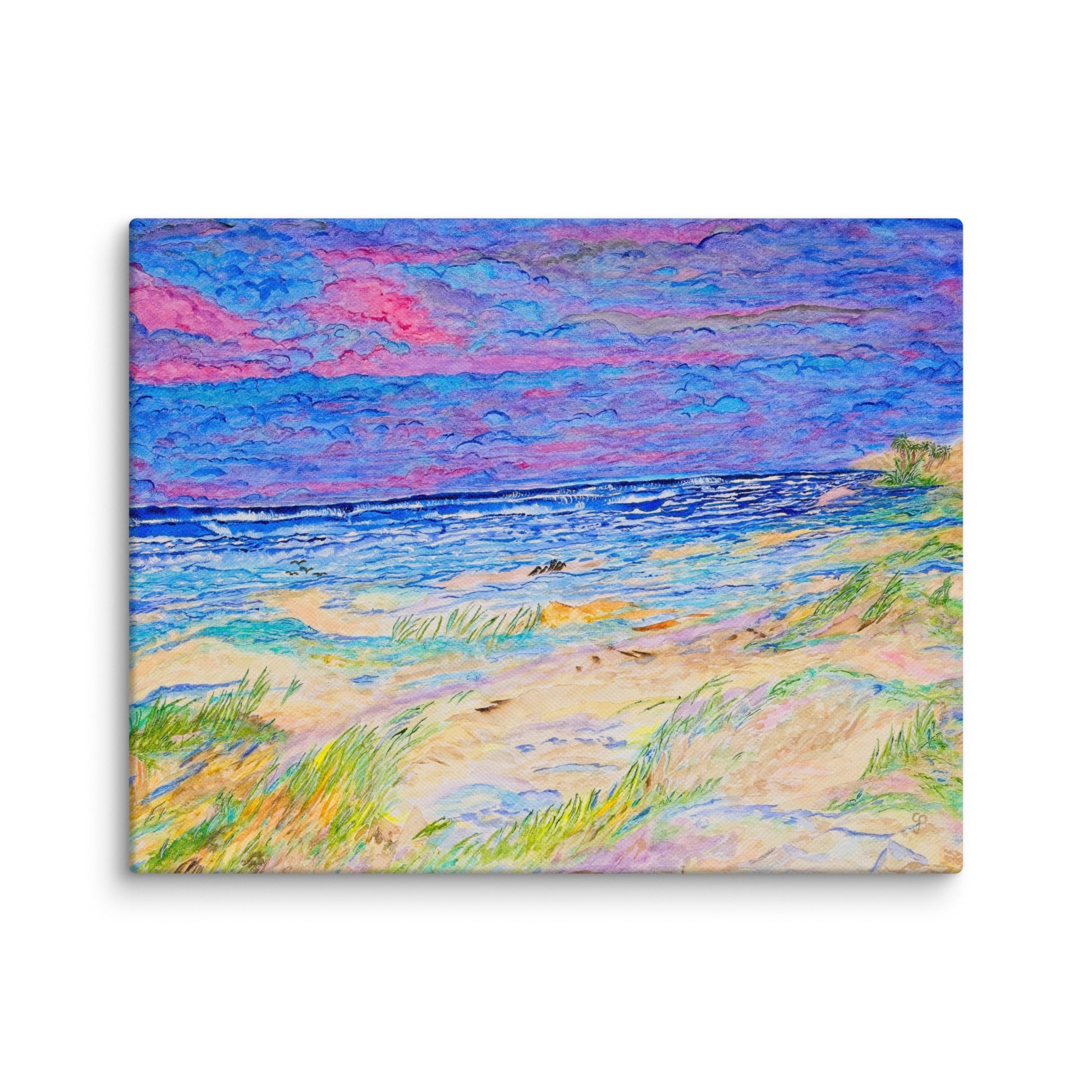 Original canvas wall art featuring watercolor art design, perfect for home decor, gallery walls, or office spaces—high-quality artwork that adds color, character, and creativity to any room.