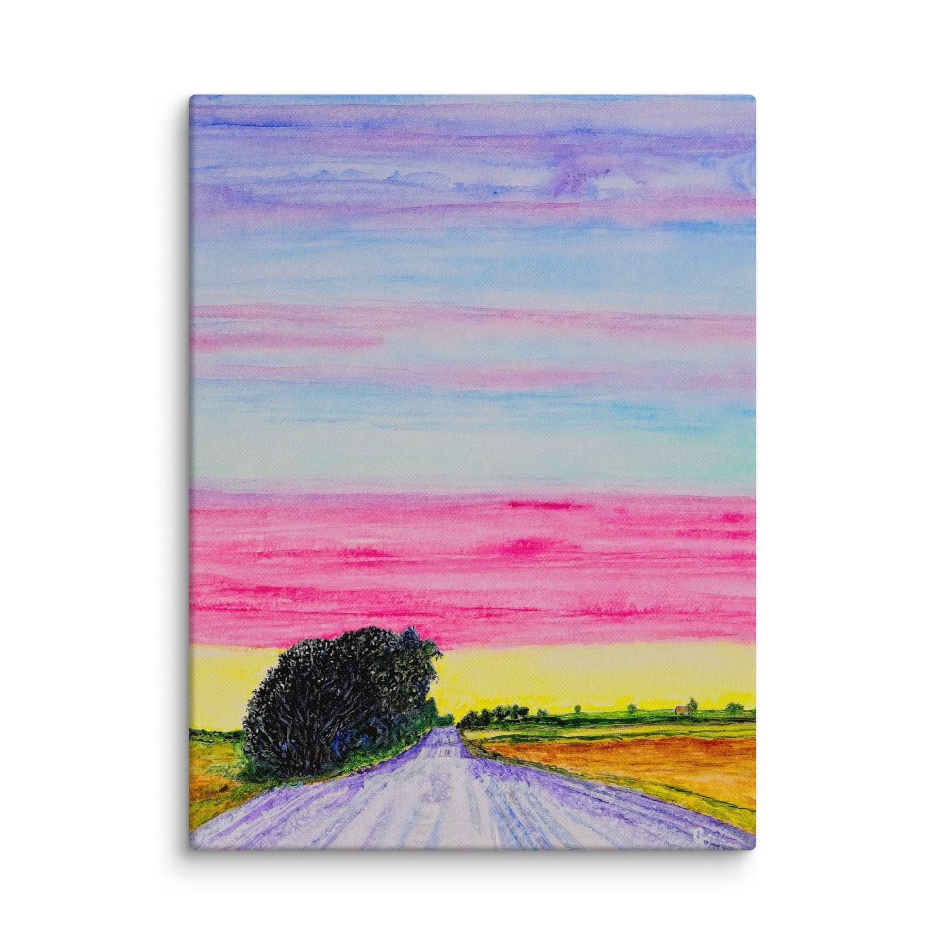 Original canvas wall art featuring watercolor art design, perfect for home decor, gallery walls, or office spaces—high-quality artwork that adds color, character, and creativity to any room.