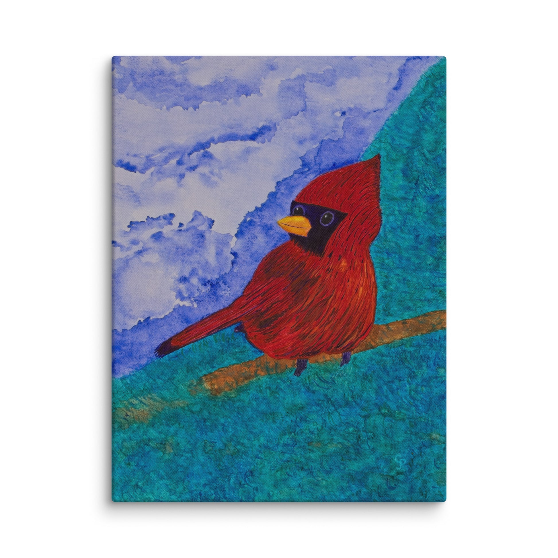 Original canvas wall art featuring watercolor art design, perfect for home decor, gallery walls, or office spaces—high-quality artwork that adds color, character, and creativity to any room.
