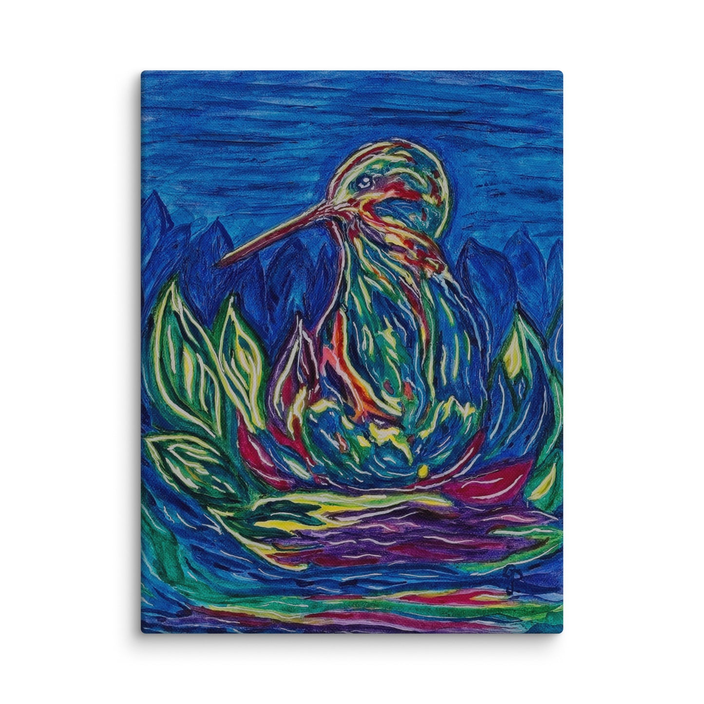 Original canvas wall art featuring watercolor art design, perfect for home decor, gallery walls, or office spaces—high-quality artwork that adds color, character, and creativity to any room.