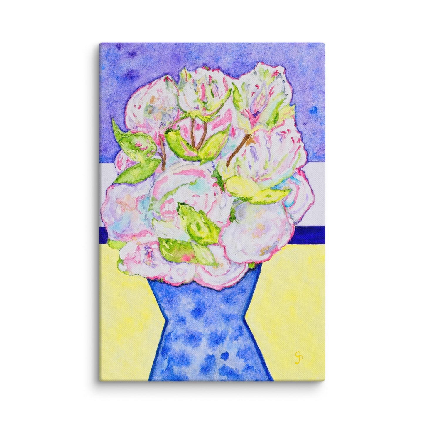 Original canvas wall art featuring watercolor art design, perfect for home decor, gallery walls, or office spaces—high-quality artwork that adds color, character, and creativity to any room.