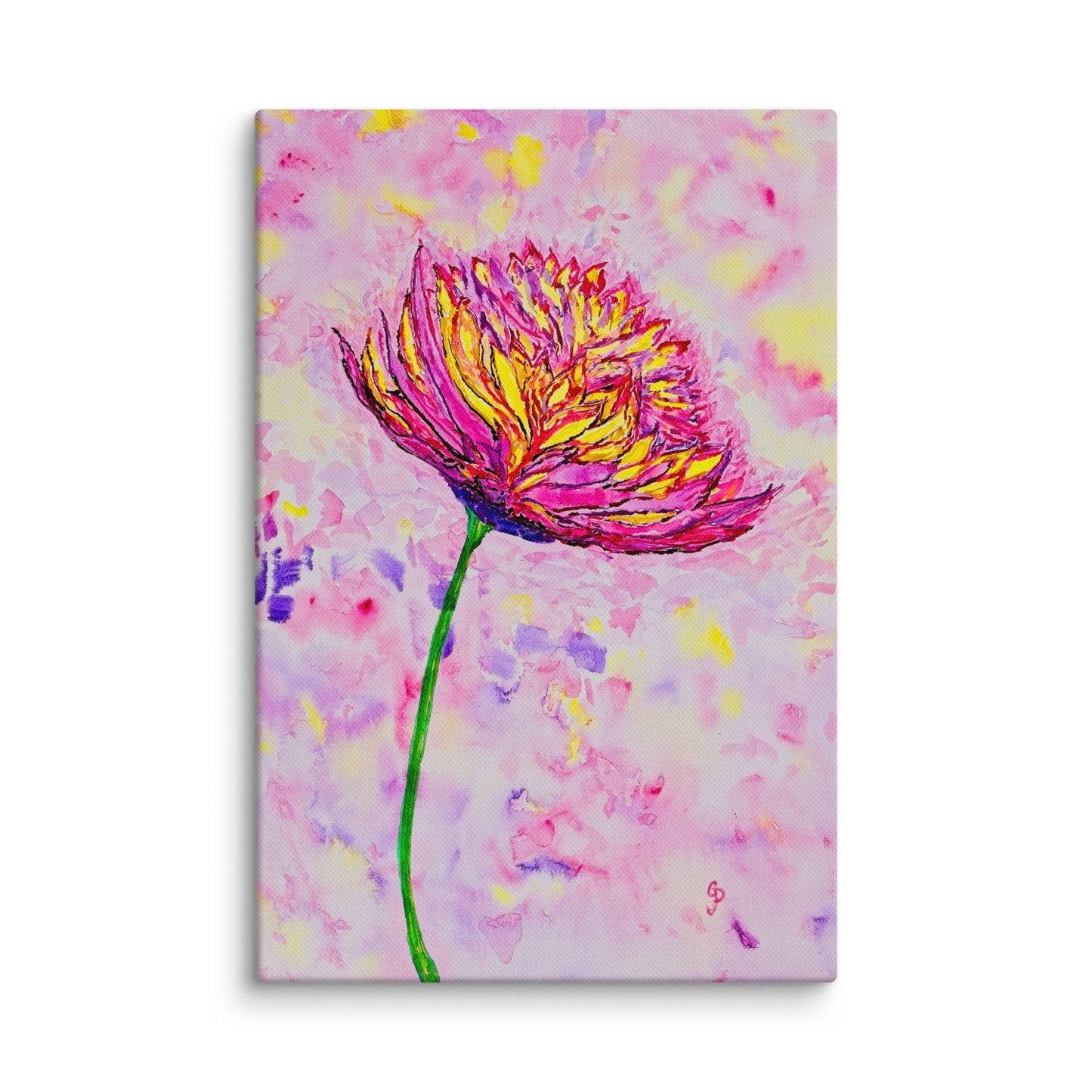 Original canvas wall art featuring watercolor art design, perfect for home decor, gallery walls, or office spaces—high-quality artwork that adds color, character, and creativity to any room.