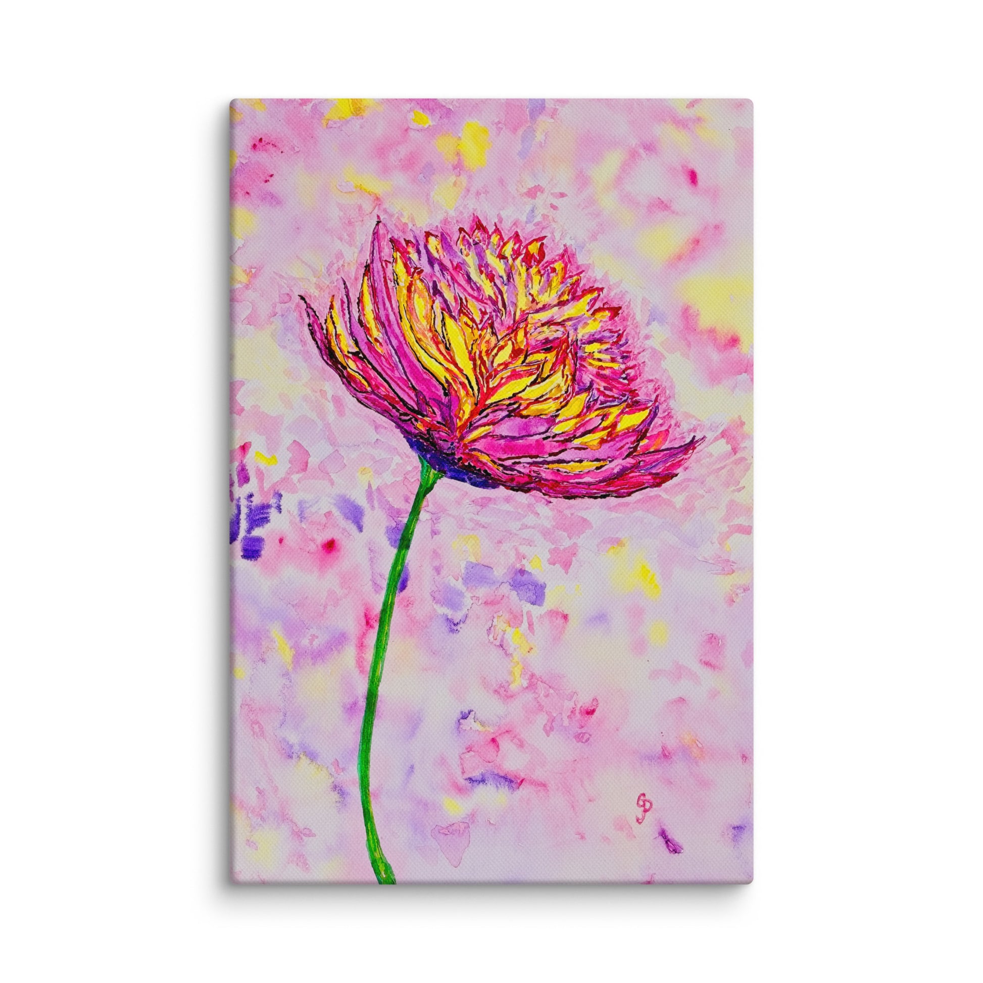 Original canvas wall art featuring watercolor art design, perfect for home decor, gallery walls, or office spaces—high-quality artwork that adds color, character, and creativity to any room.