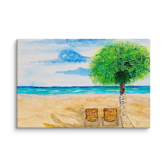 Original canvas wall art featuring watercolor art design, perfect for home decor, gallery walls, or office spaces—high-quality artwork that adds color, character, and creativity to any room.