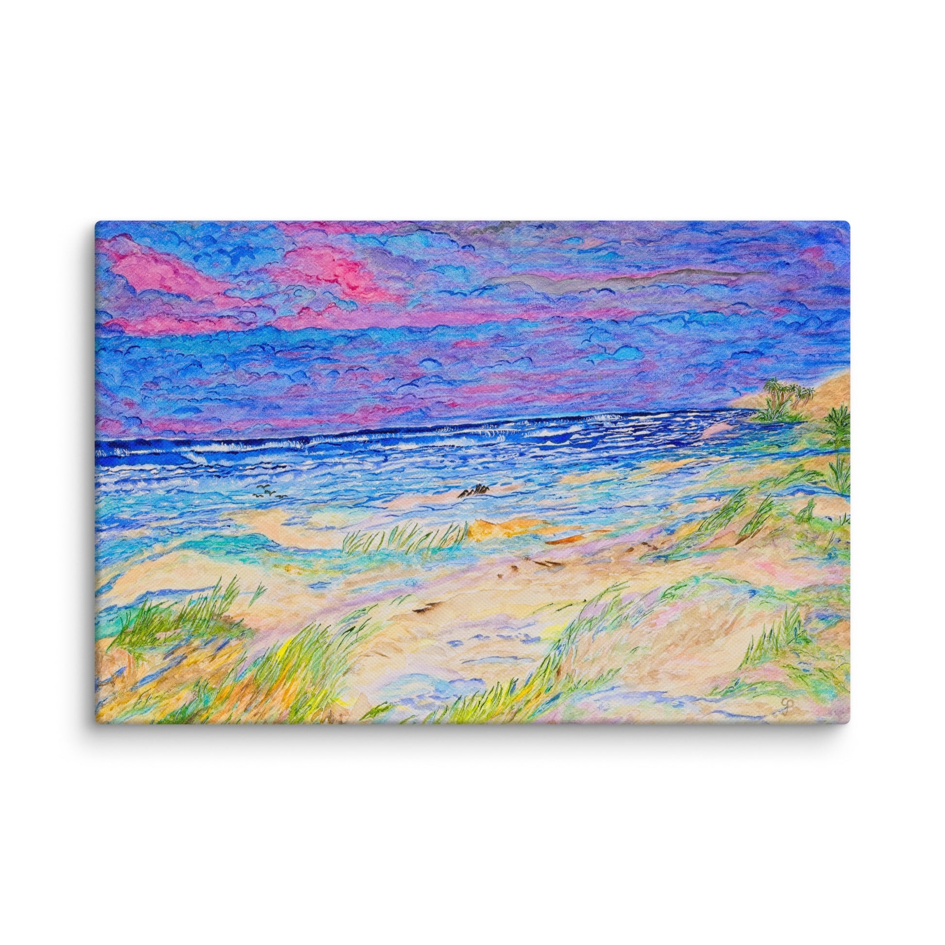 Original canvas wall art featuring watercolor art design, perfect for home decor, gallery walls, or office spaces—high-quality artwork that adds color, character, and creativity to any room.