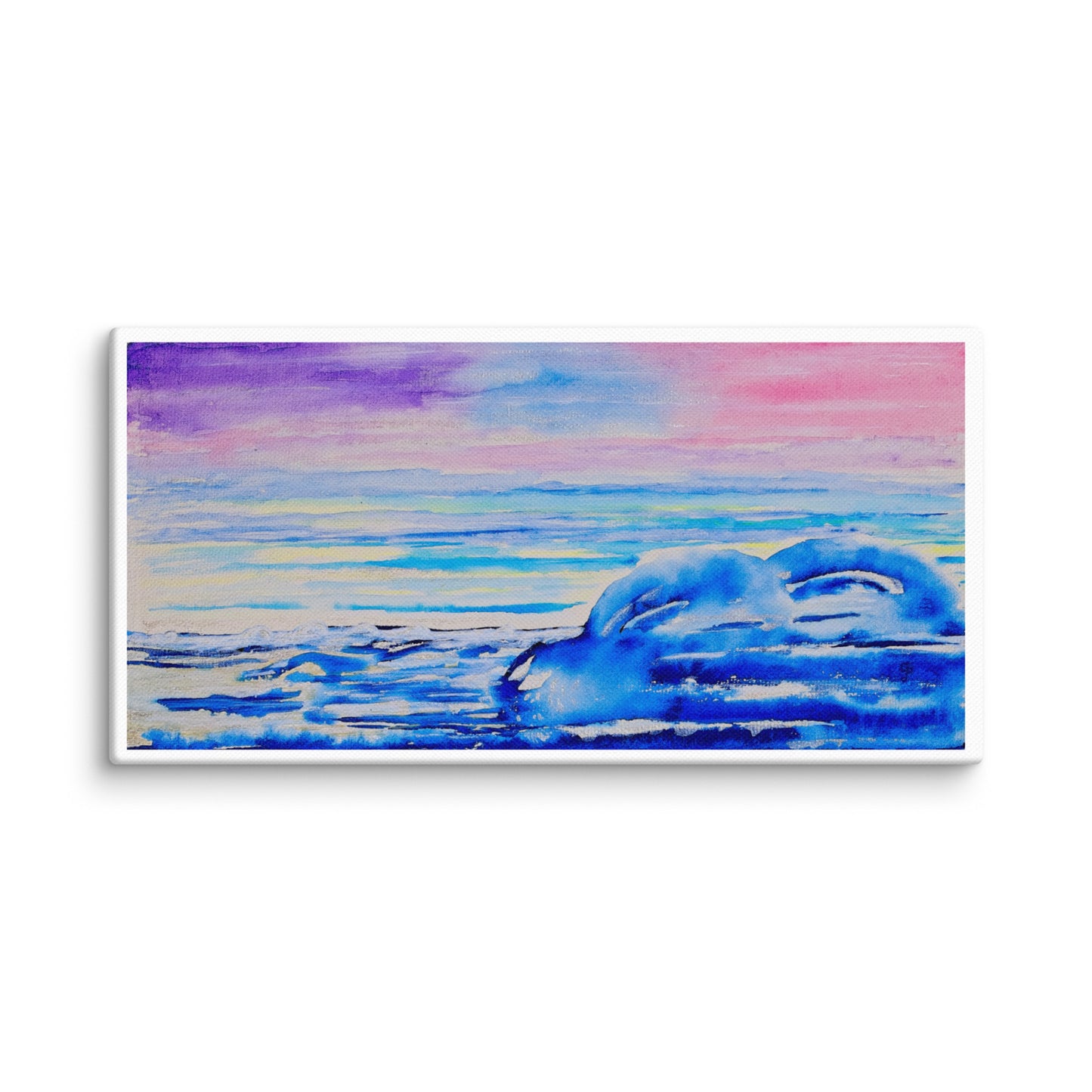 Original canvas wall art featuring watercolor art design, perfect for home decor, gallery walls, or office spaces—high-quality artwork that adds color, character, and creativity to any room.