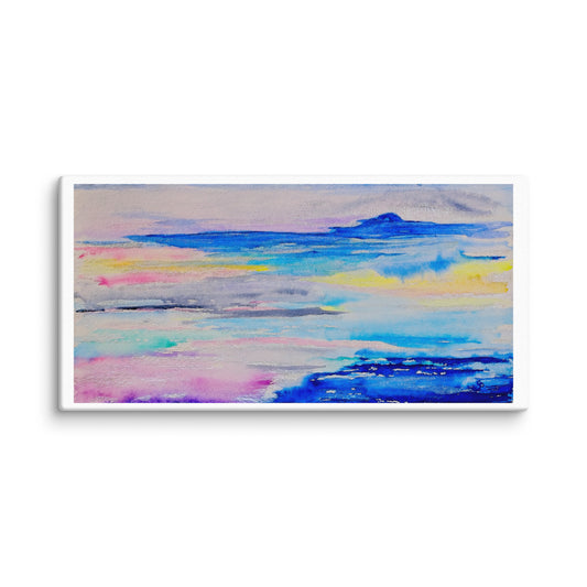Original canvas wall art featuring watercolor art design, perfect for home decor, gallery walls, or office spaces—high-quality artwork that adds color, character, and creativity to any room.