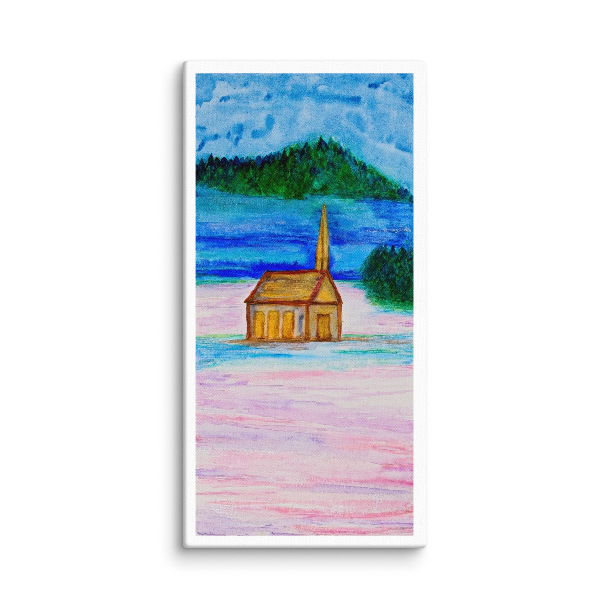 Original canvas wall art featuring watercolor art design, perfect for home decor, gallery walls, or office spaces—high-quality artwork that adds color, character, and creativity to any room.