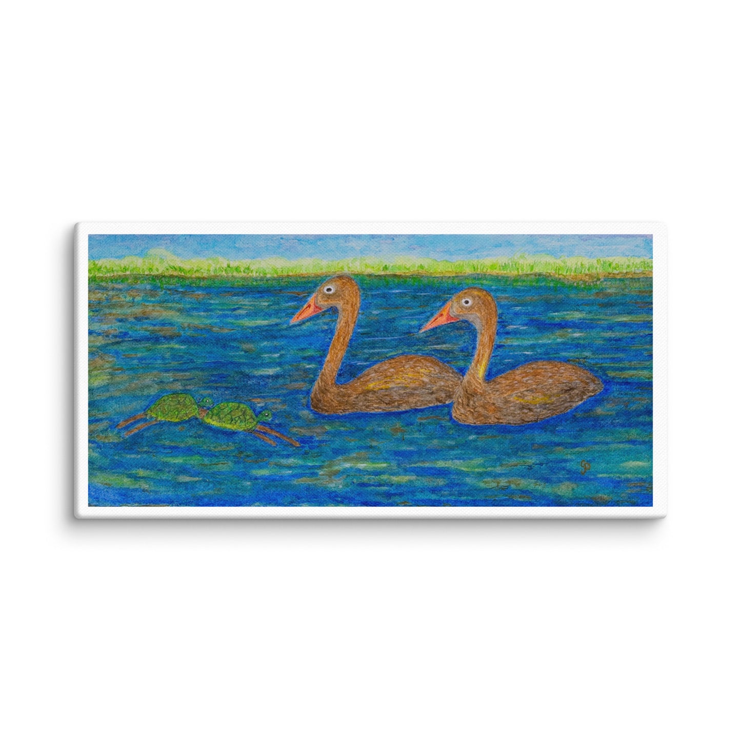 Original canvas wall art featuring watercolor art design, perfect for home decor, gallery walls, or office spaces—high-quality artwork that adds color, character, and creativity to any room.
