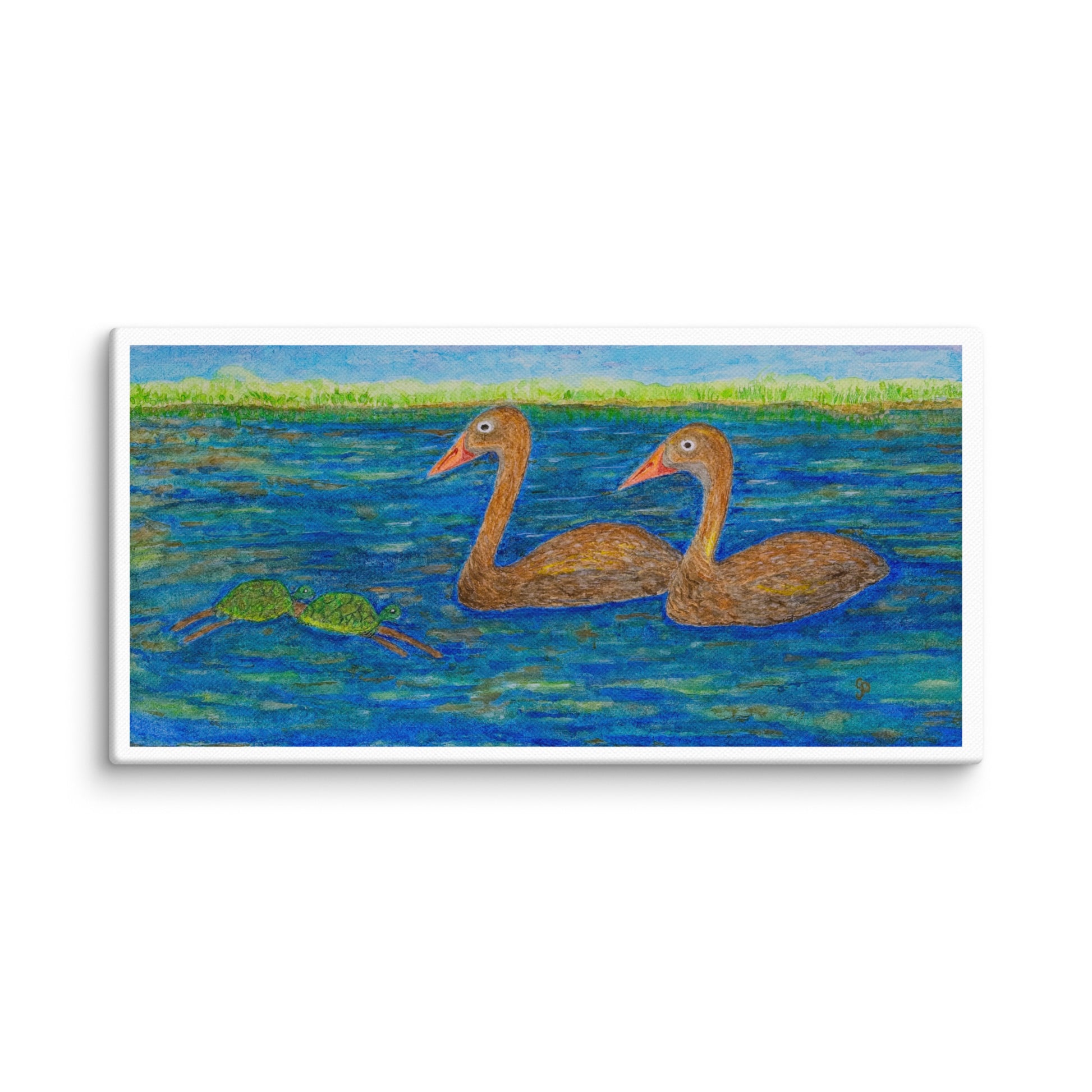 Original canvas wall art featuring watercolor art design, perfect for home decor, gallery walls, or office spaces—high-quality artwork that adds color, character, and creativity to any room.