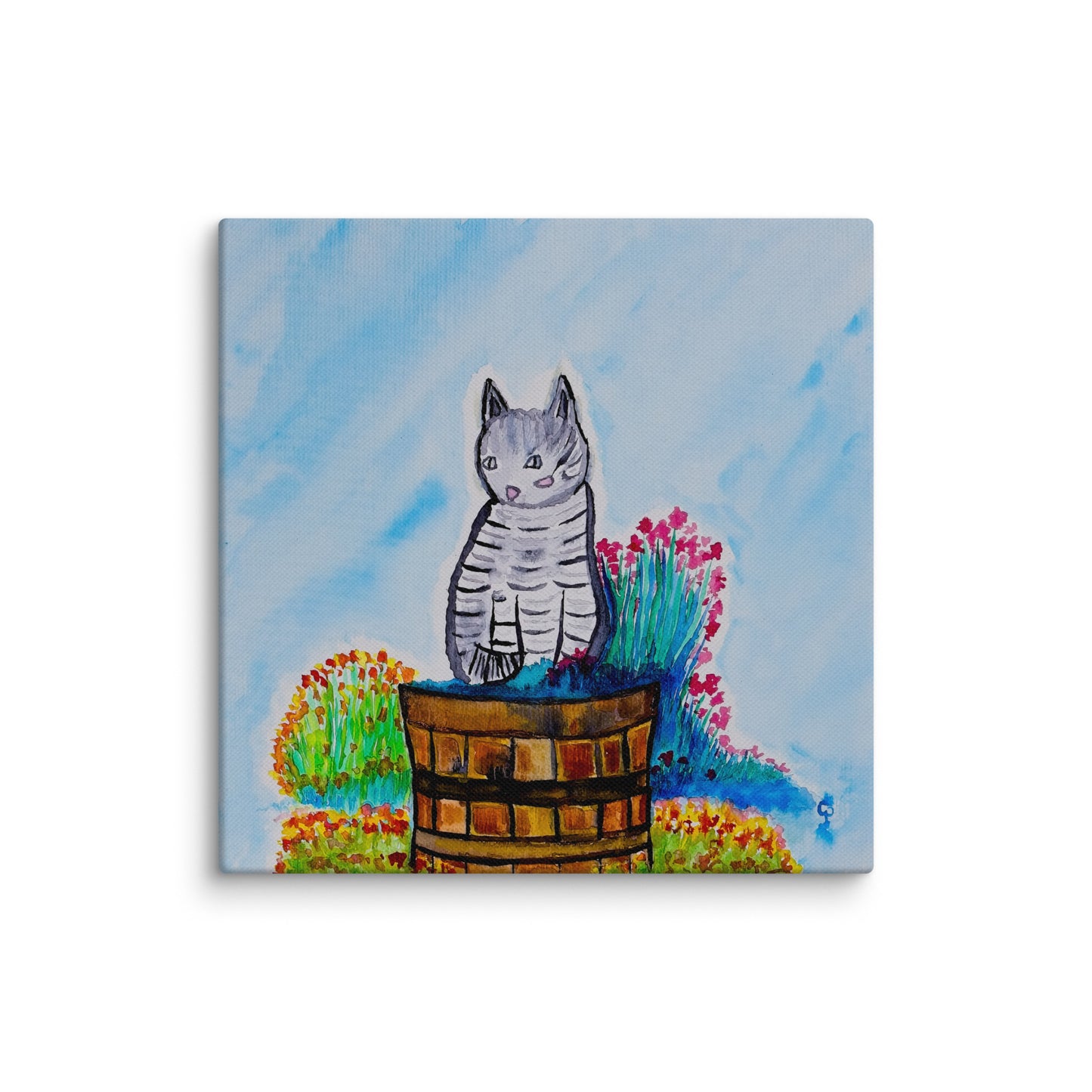 Original canvas wall art featuring watercolor art design, perfect for home decor, gallery walls, or office spaces—high-quality artwork that adds color, character, and creativity to any room.
