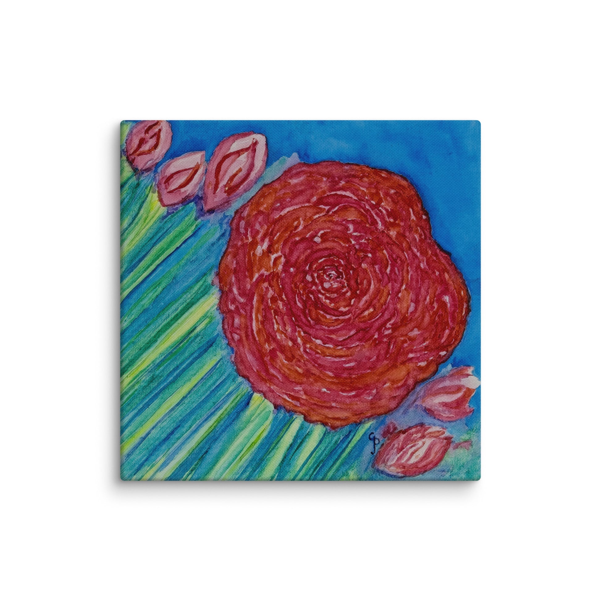 Original canvas wall art featuring watercolor art design, perfect for home decor, gallery walls, or office spaces—high-quality artwork that adds color, character, and creativity to any room.
