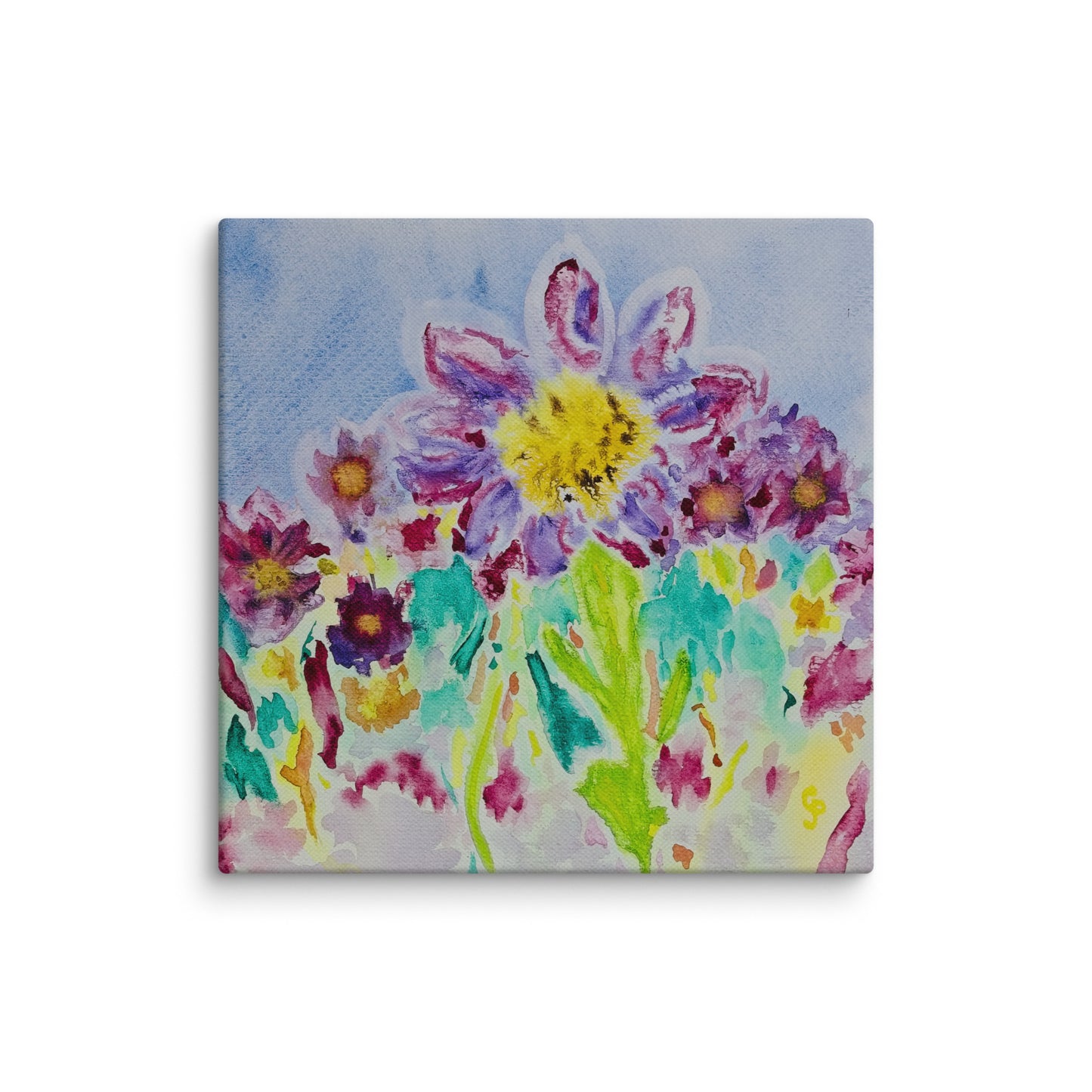 Original canvas wall art featuring watercolor art design, perfect for home decor, gallery walls, or office spaces—high-quality artwork that adds color, character, and creativity to any room.