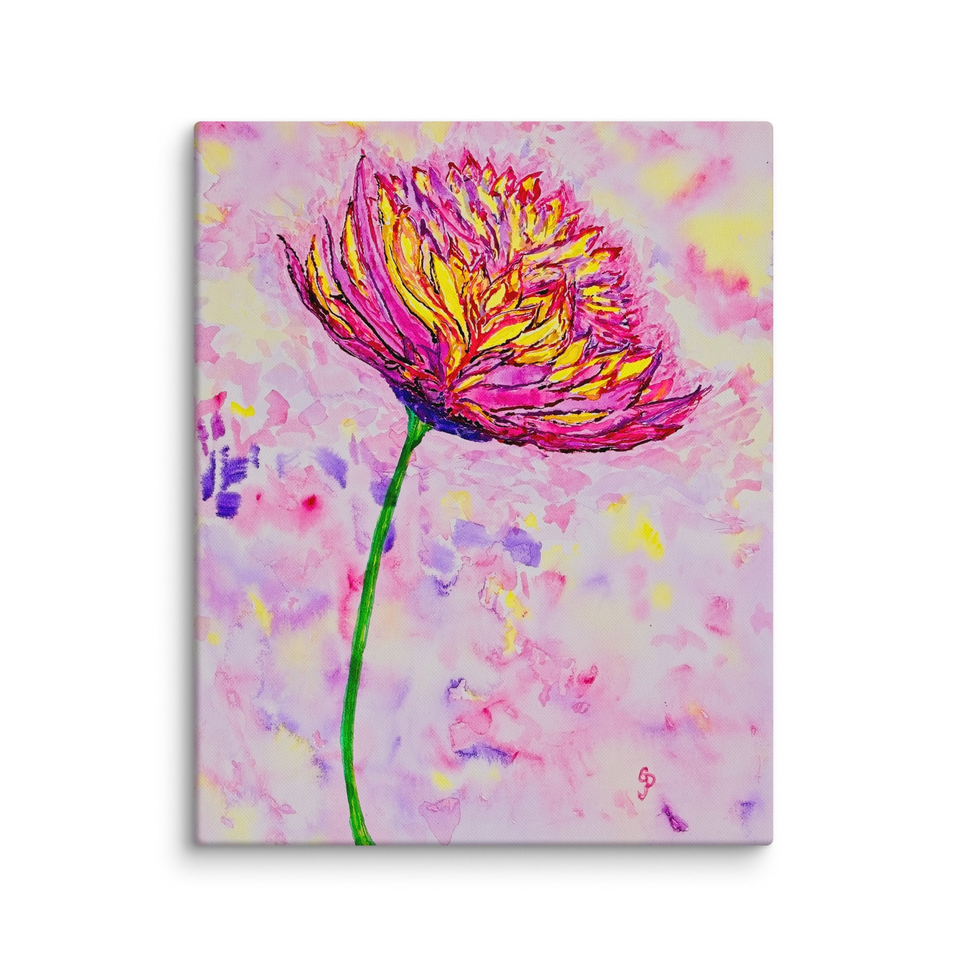 Original canvas wall art featuring watercolor art design, perfect for home decor, gallery walls, or office spaces—high-quality artwork that adds color, character, and creativity to any room.