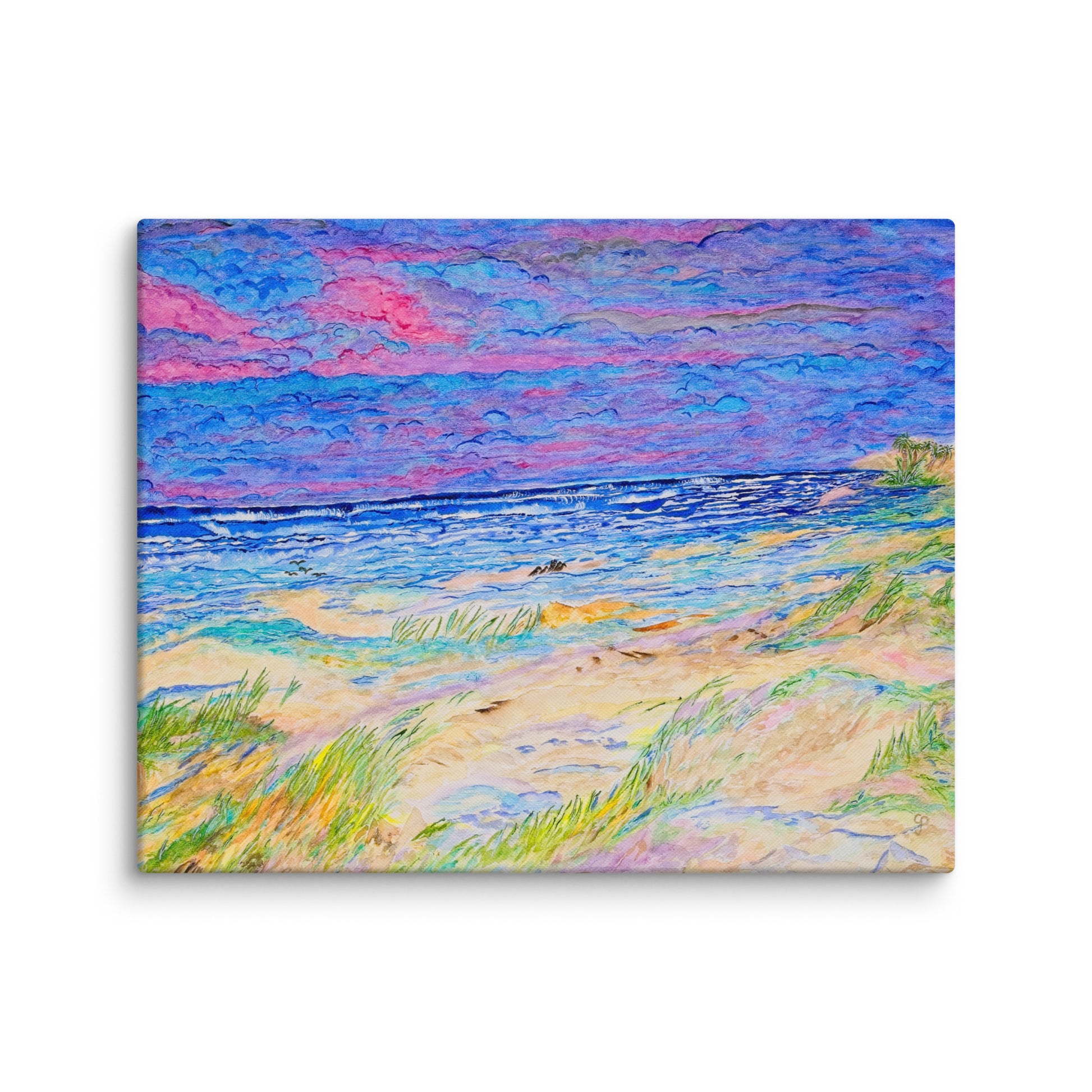 Original canvas wall art featuring watercolor art design, perfect for home decor, gallery walls, or office spaces—high-quality artwork that adds color, character, and creativity to any room.